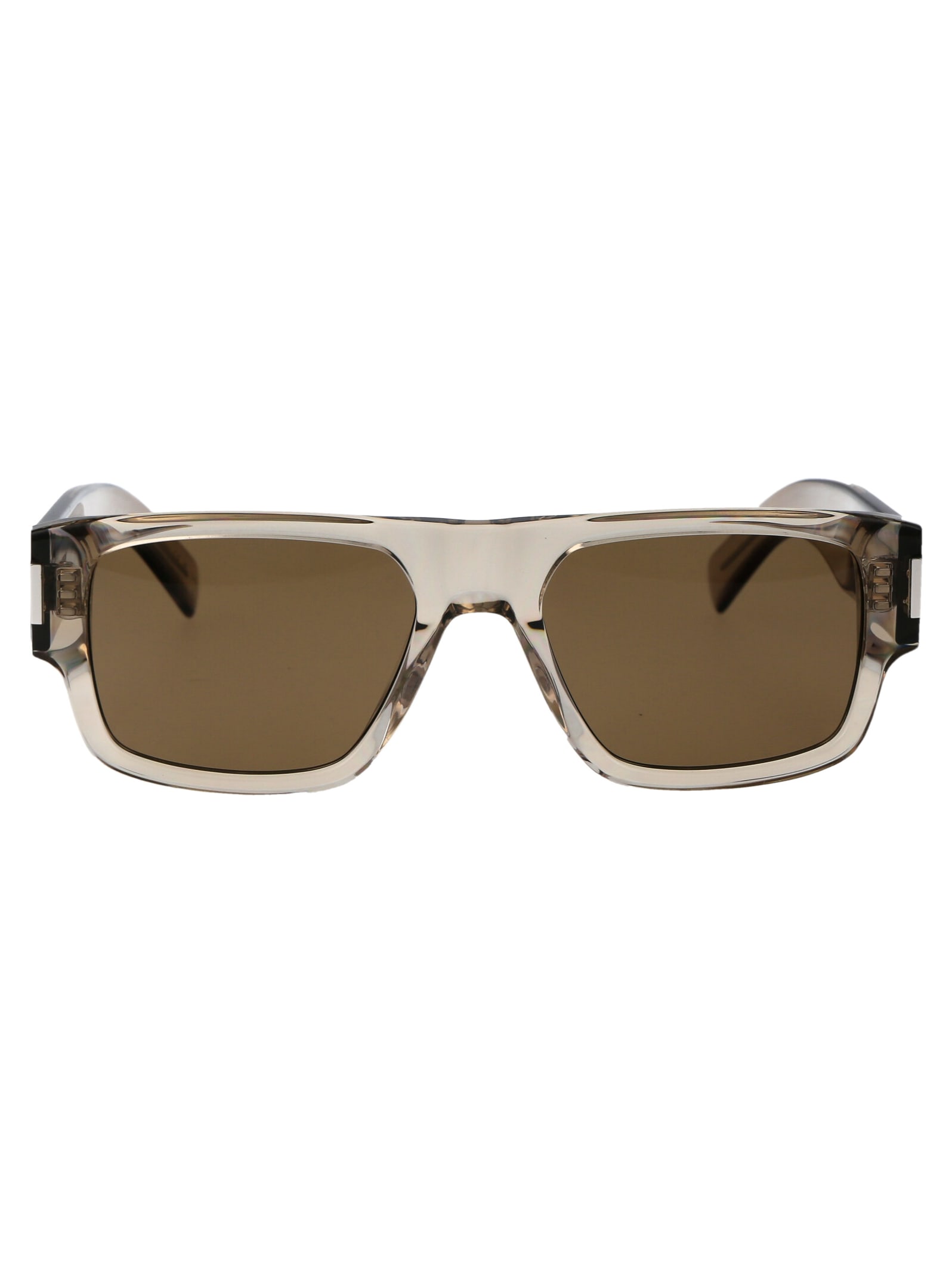 Shop Saint Laurent Sl 659 Sunglasses In 004 Beige Beige Brown