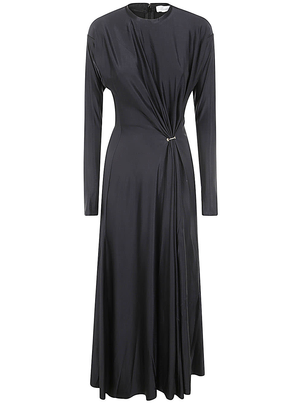 Shop Rabanne Viscose Jersey Robe In Black