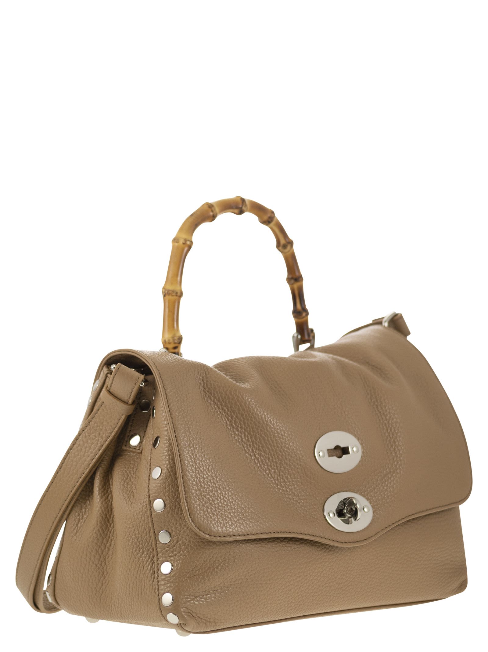 Shop Zanellato Postina - Daily S Bag With Bamboo Handle In Leather
