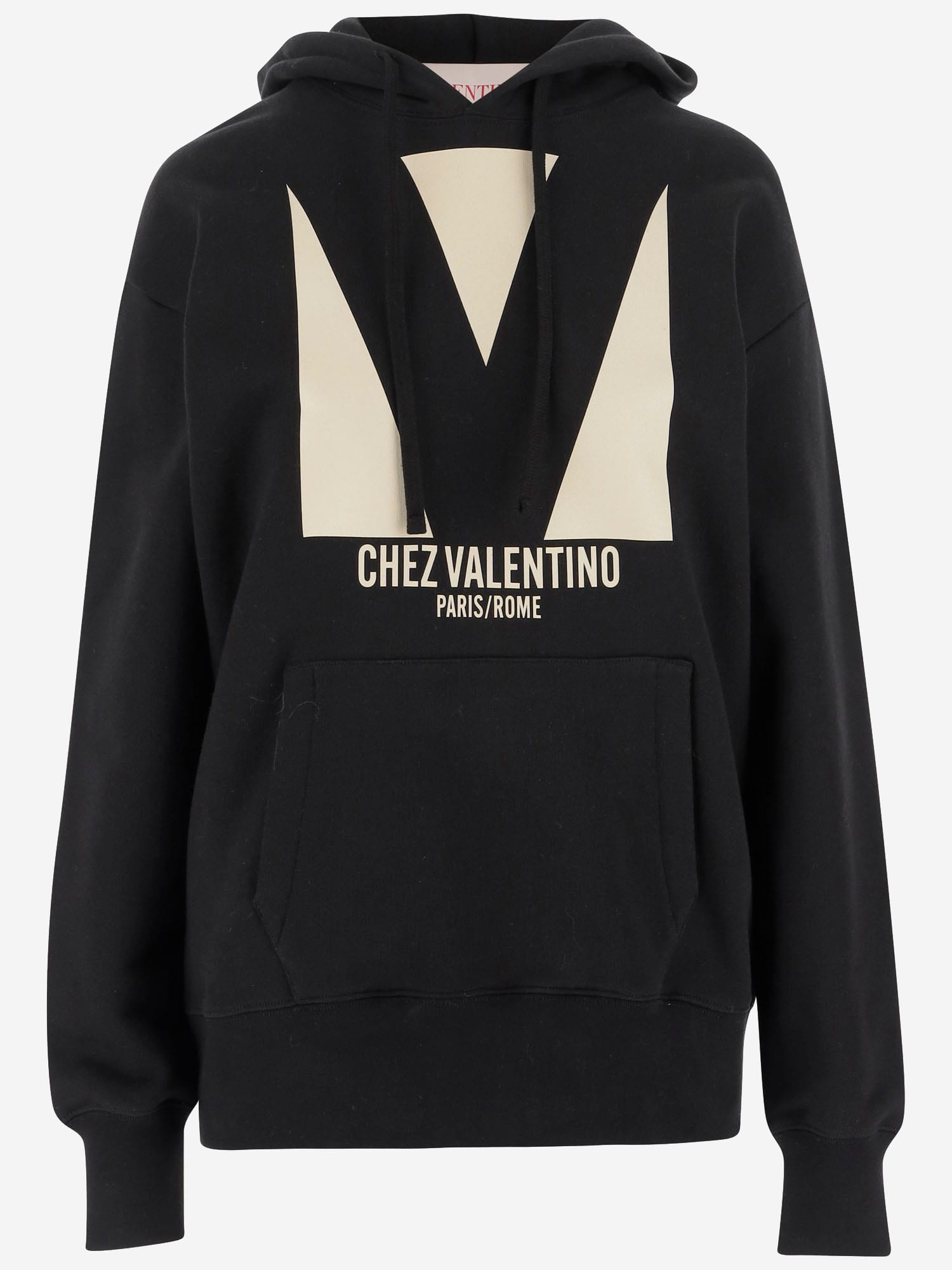 Chez Valentino Print Cotton Hoodie