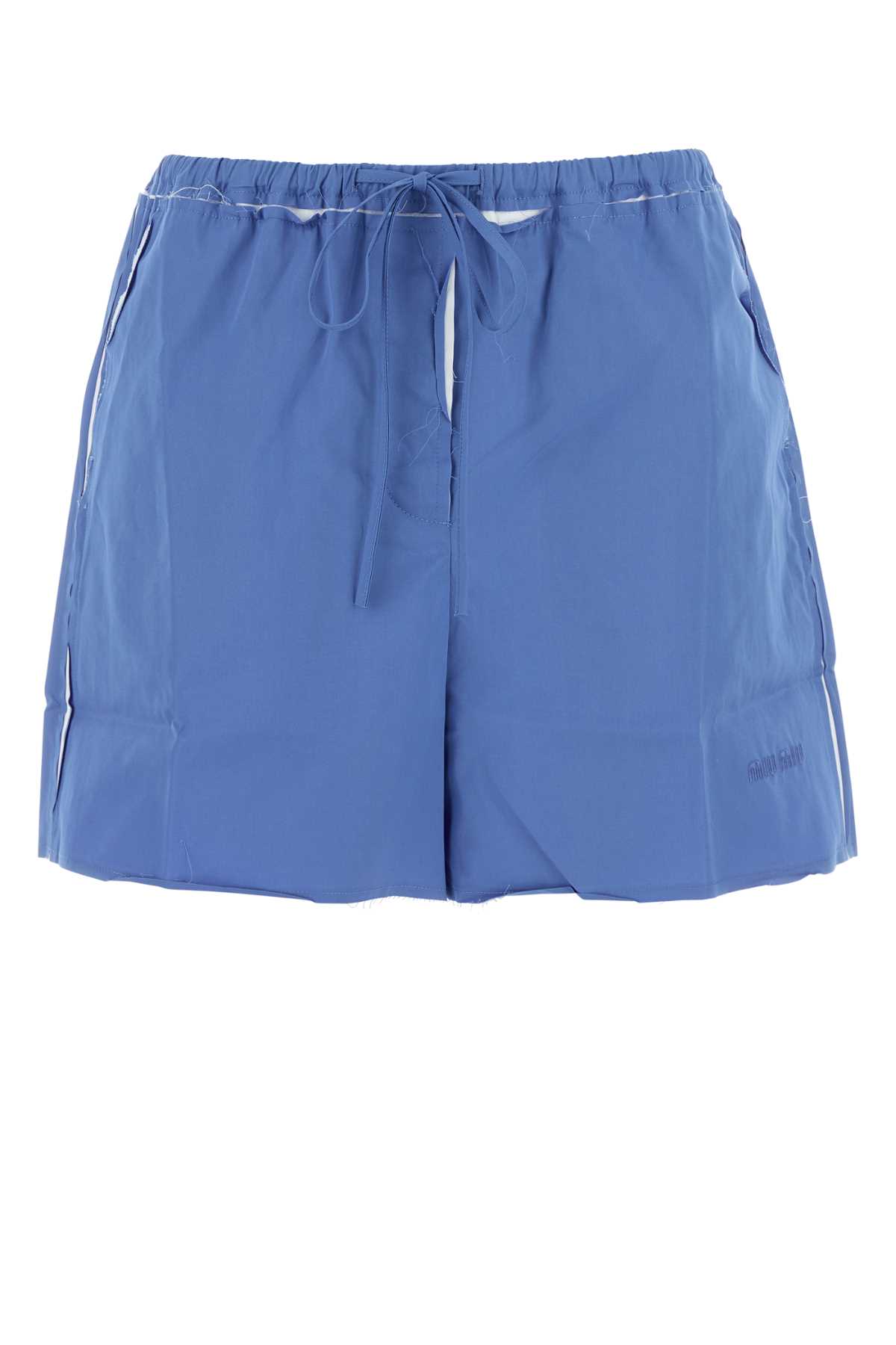 Cerulean Blue Poplin Shorts