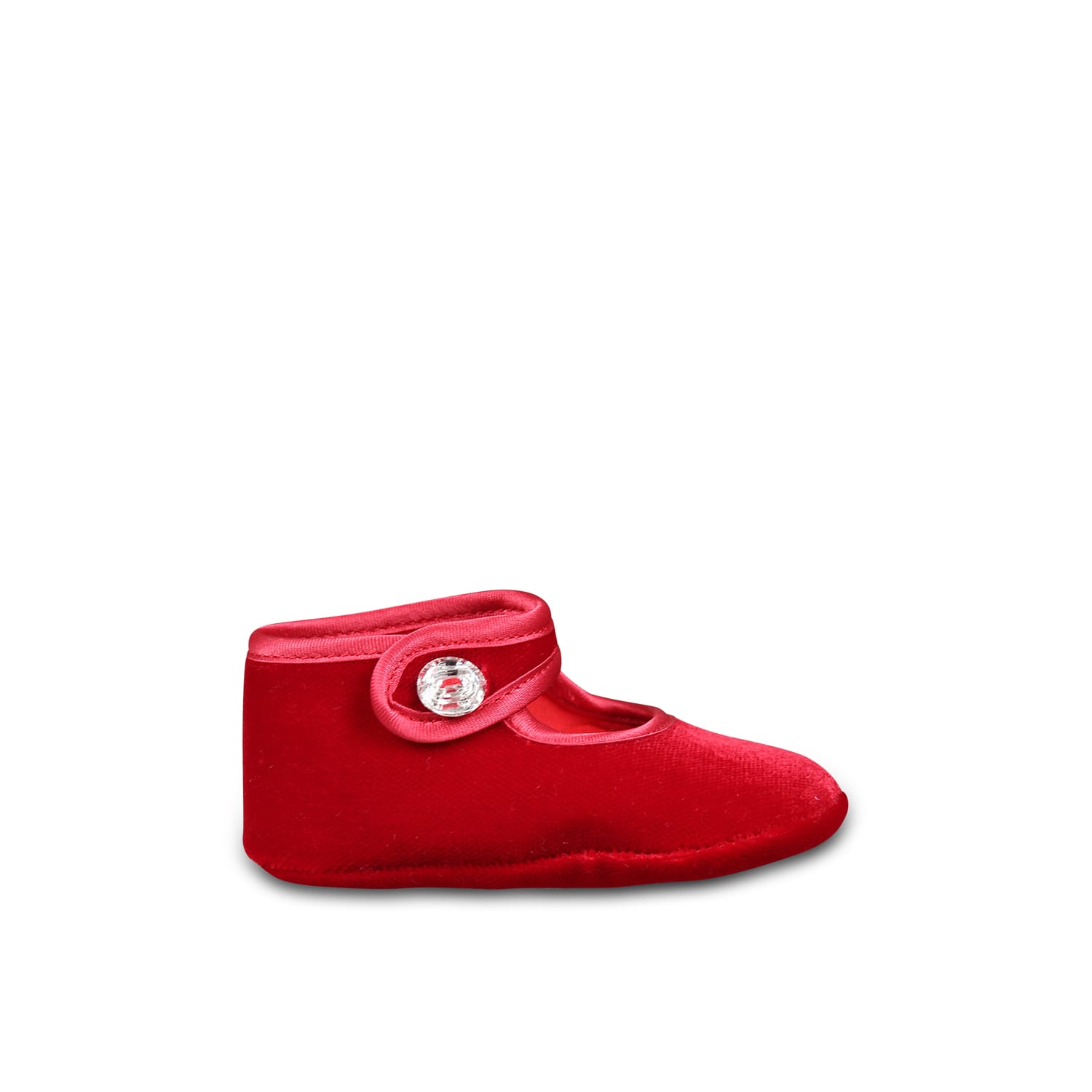 Monnalisa Red Ballet Flats For Baby Girl In Red
