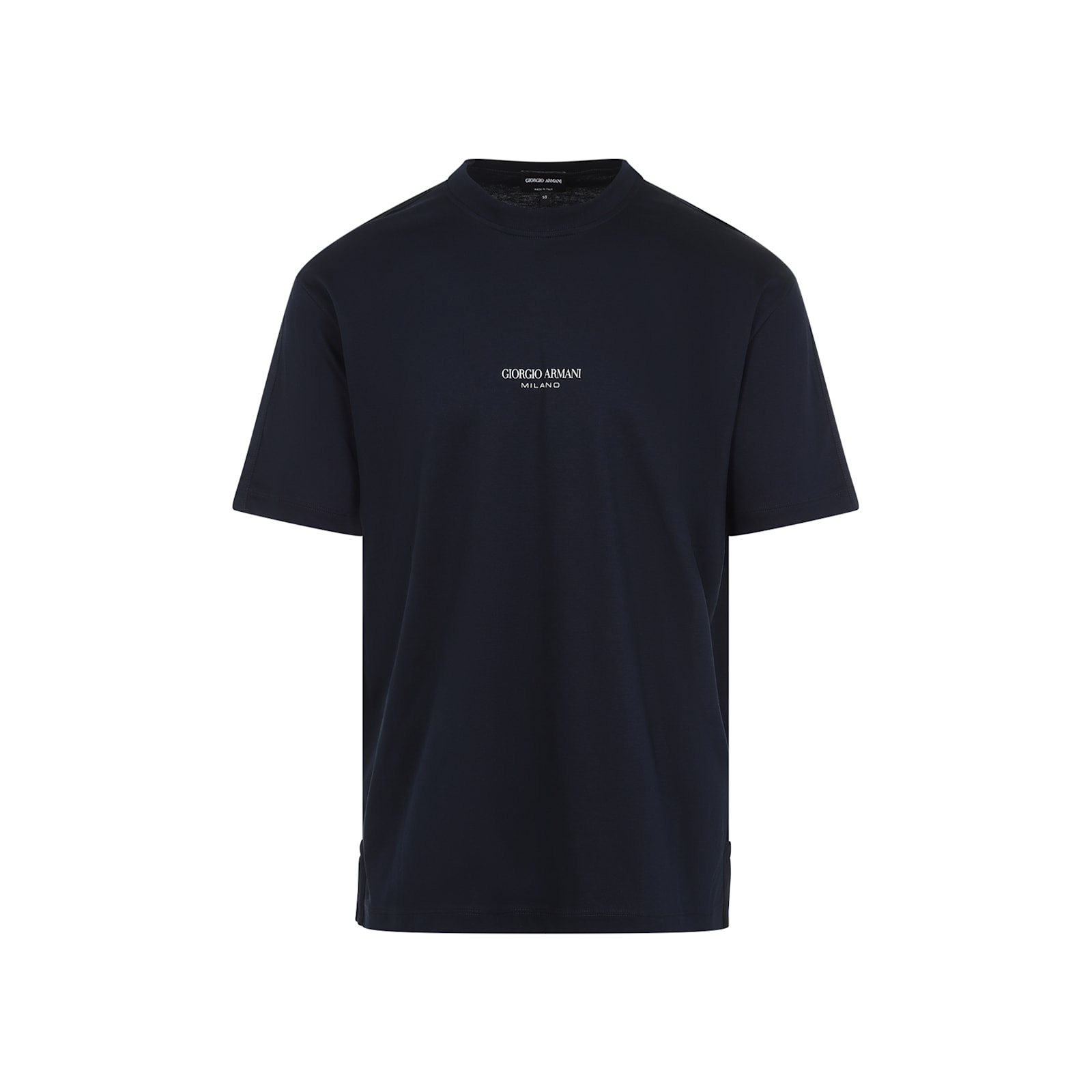 Shop Giorgio Armani Cotton T-shirt In Blue