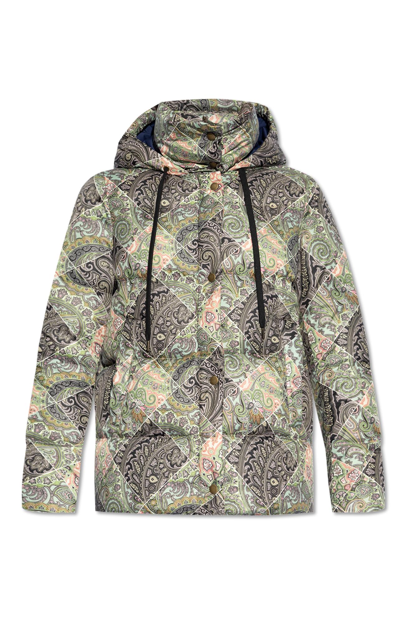 Shop Etro Patterned Hooded Jacket In White