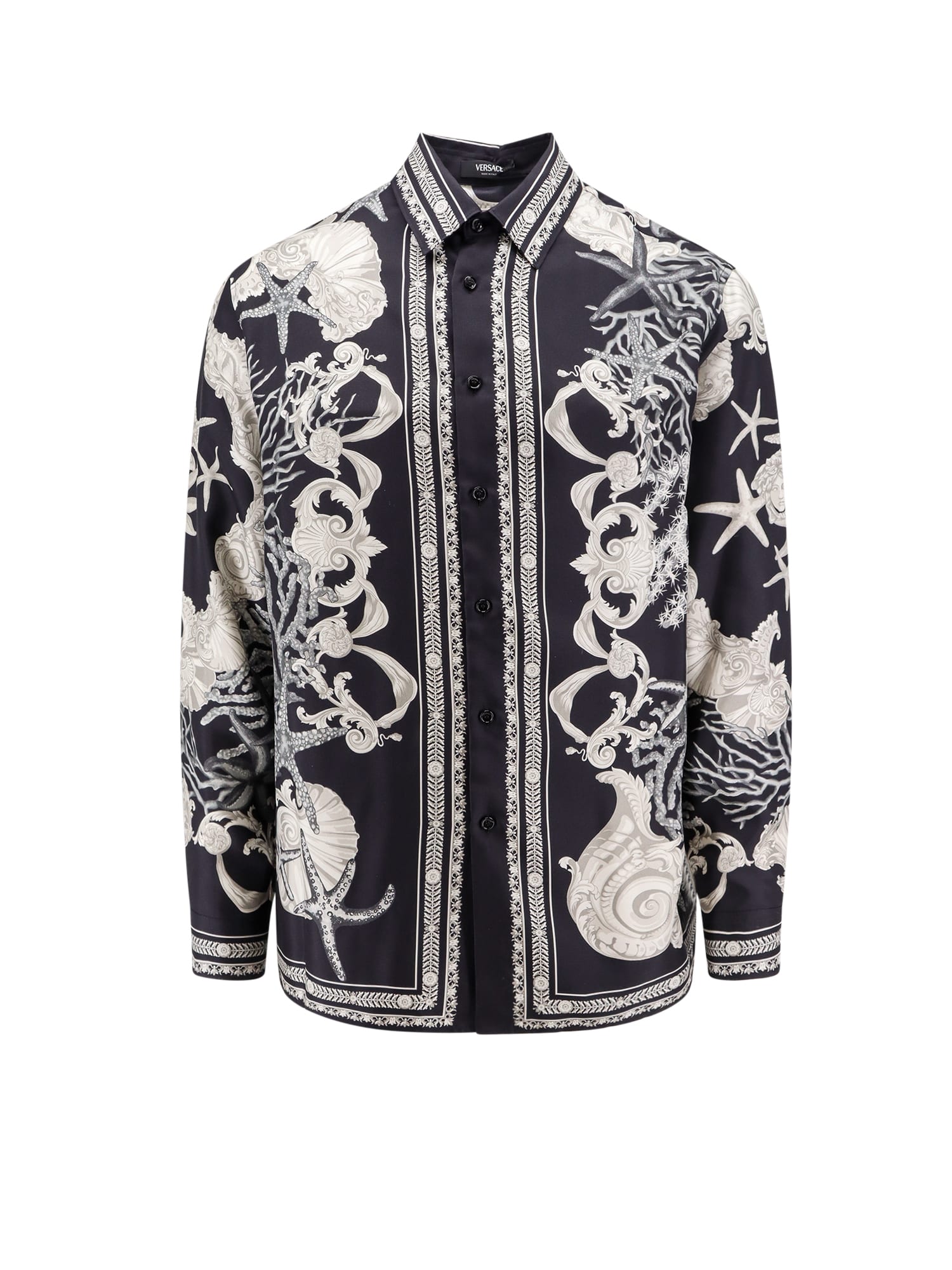 Shop Versace Shirt In Nero