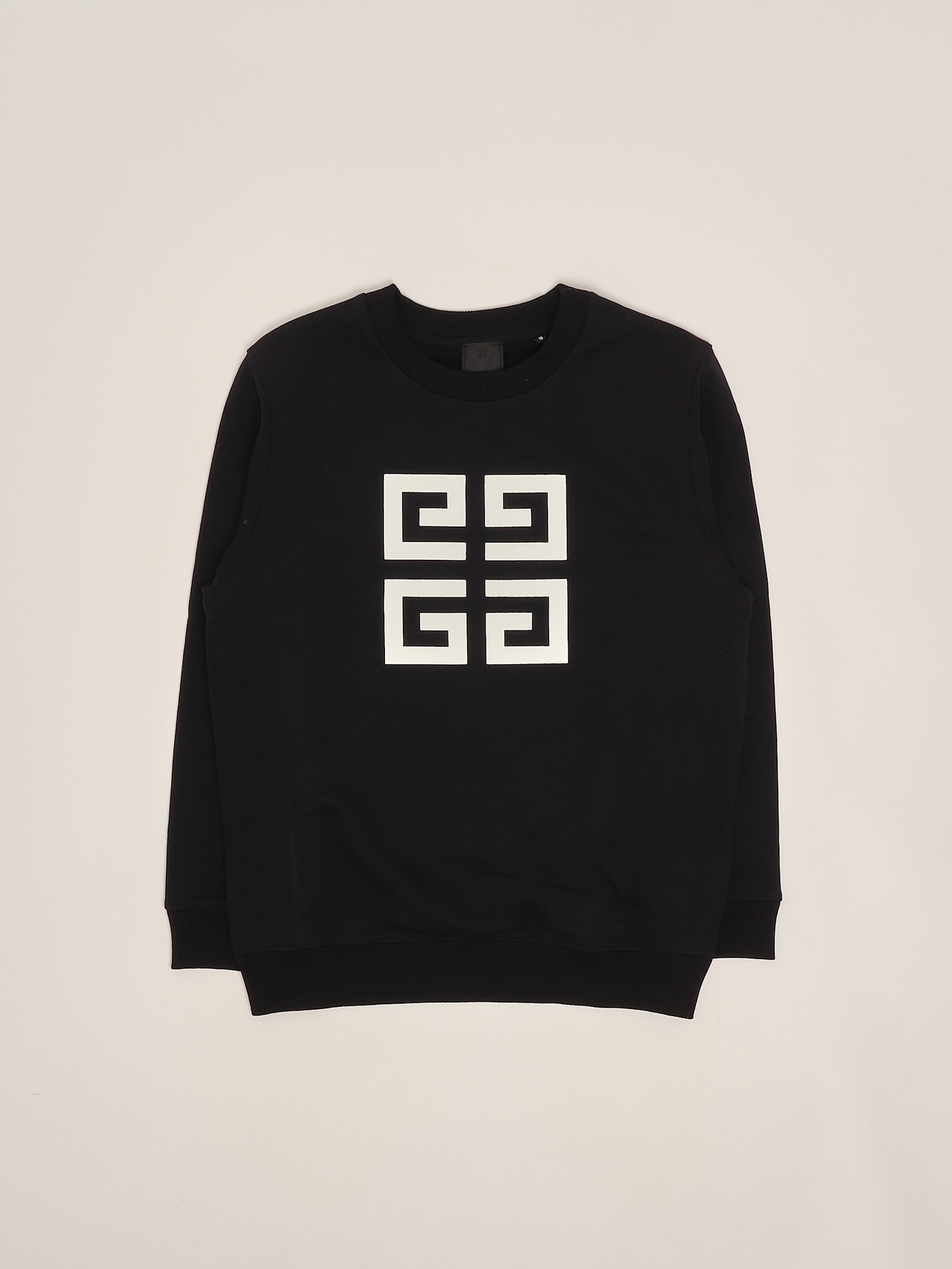 Givenchy Brand-print Cotton-blend Sweatshirt 4-12 Years Black In Black