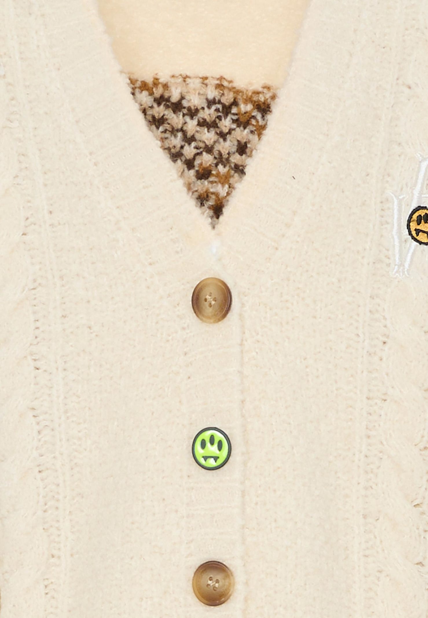 Barrow Ivory Cardigan For Girl With Bear In White