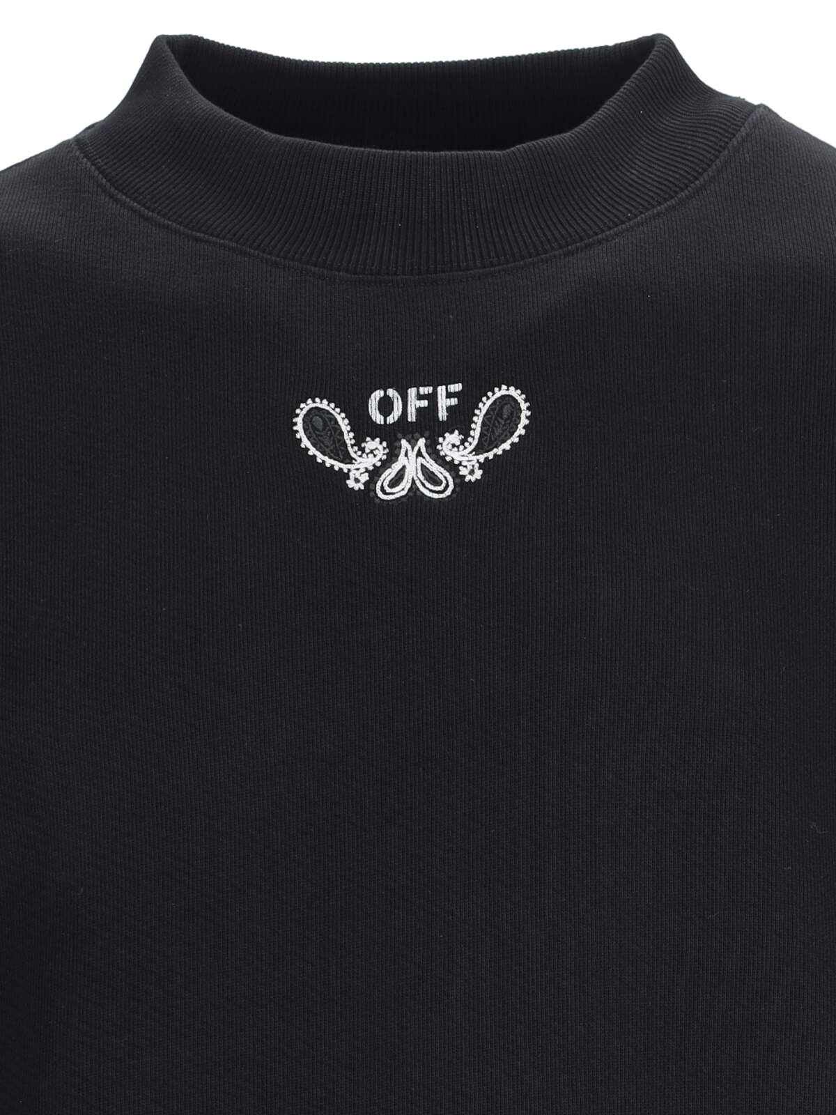 Shop Off-white Bandana Crew Neck Sweatshirt In Nero/bianco