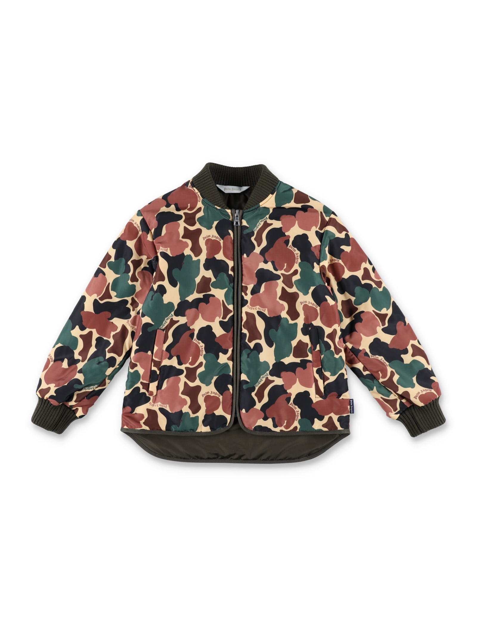 Palm Angels Aop Camouflage Padded Jacket