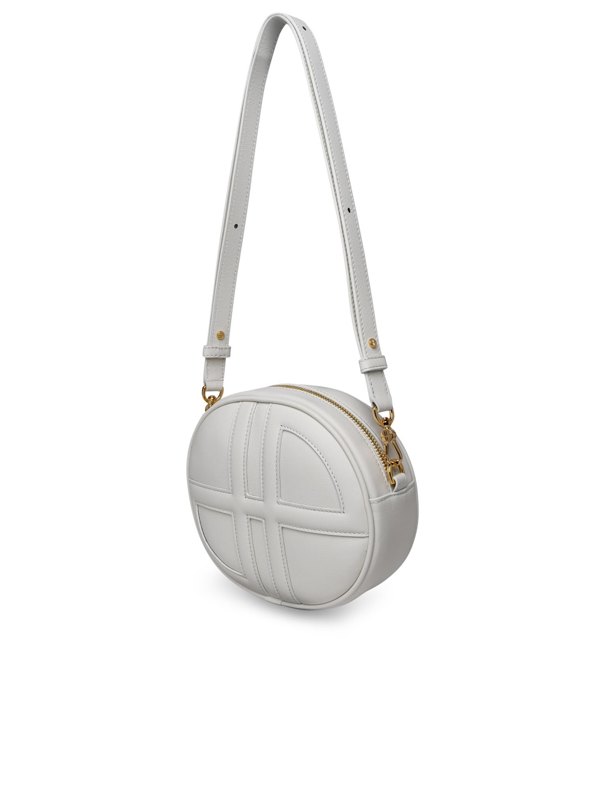 Shop Patou Jp Ivory Leather Crossbody Bag In White