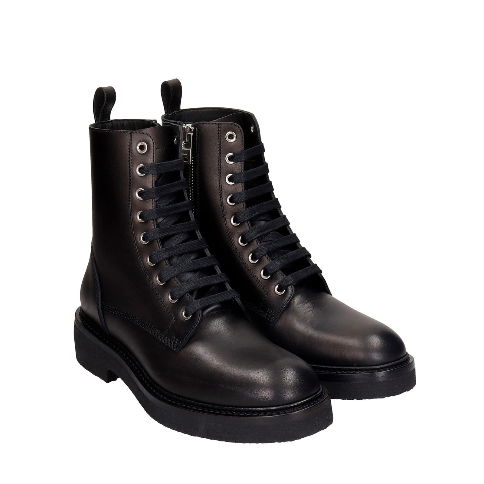 Shop Amiri Leather Boots In Black