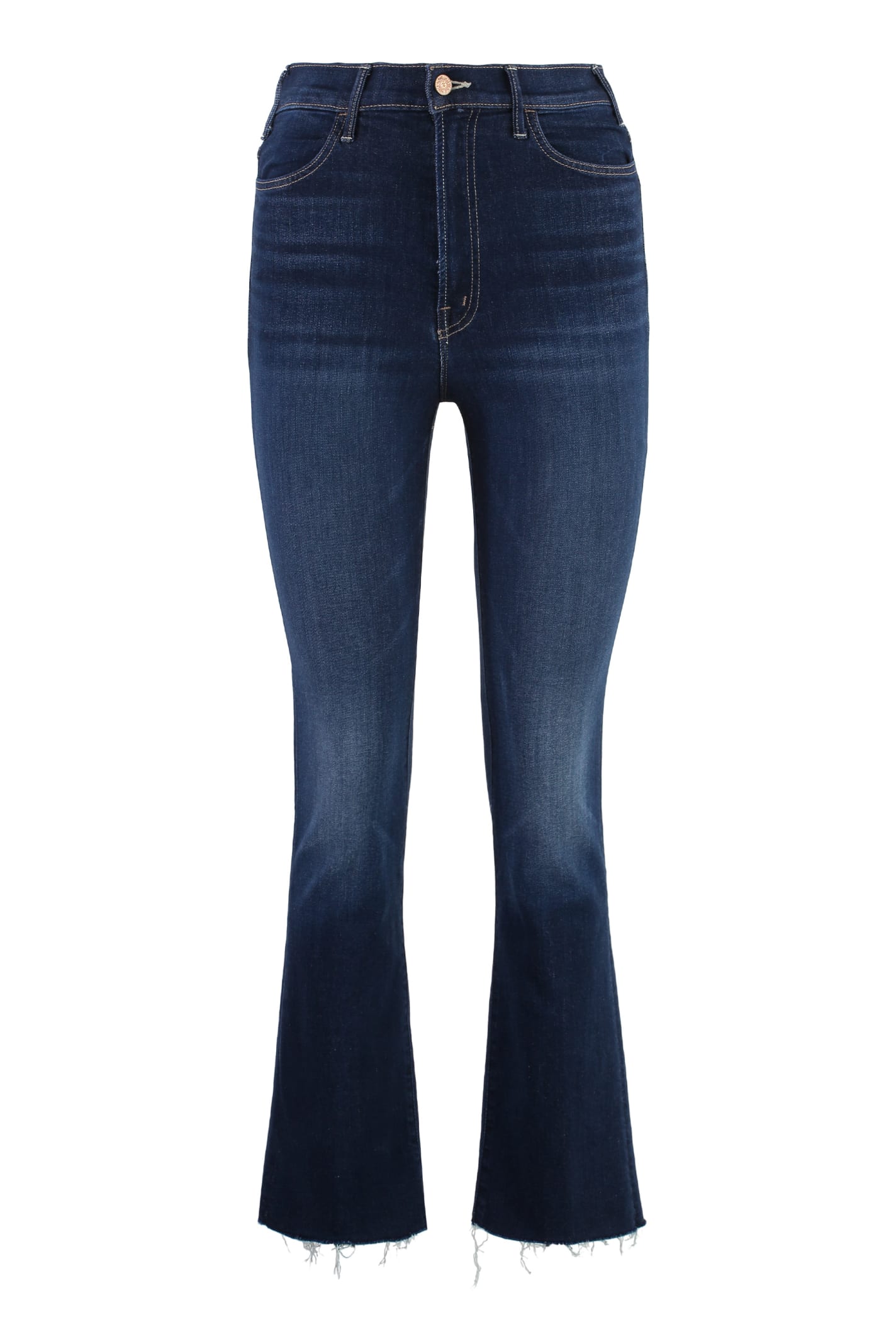 Shop Mother Hustler Stretch Cotton Jeans In Denim