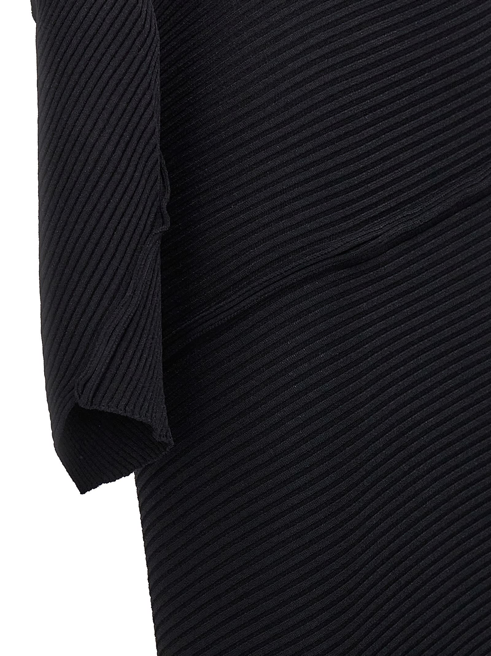 Balenciaga Paneled Ribbed-knit Maxi Dress In Black