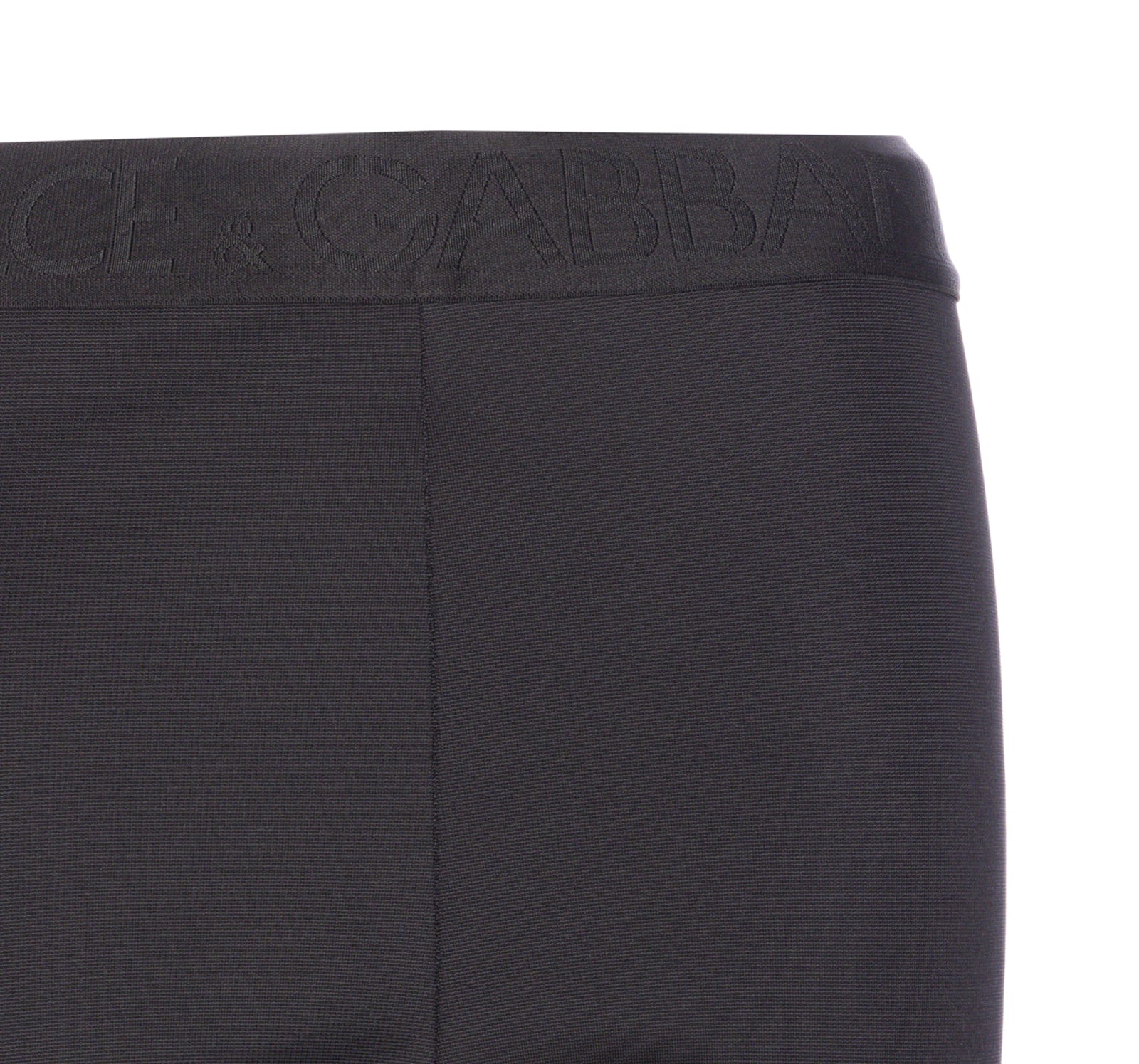Dolce & Gabbana Elastic Waist Leggings In Black