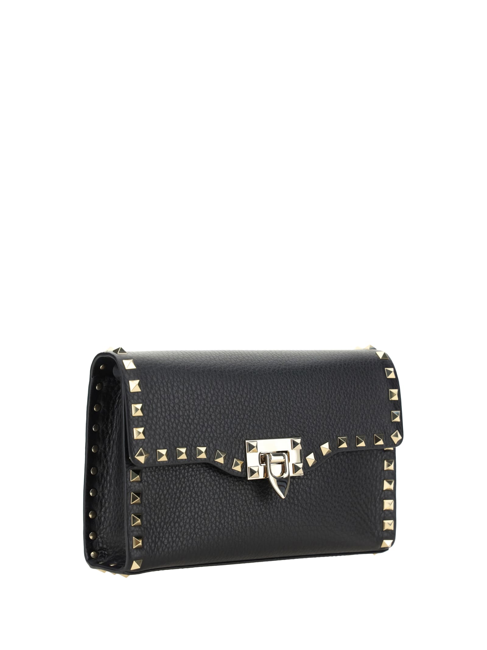 Valentino Rockstud Small Shoulder Bag In Nero