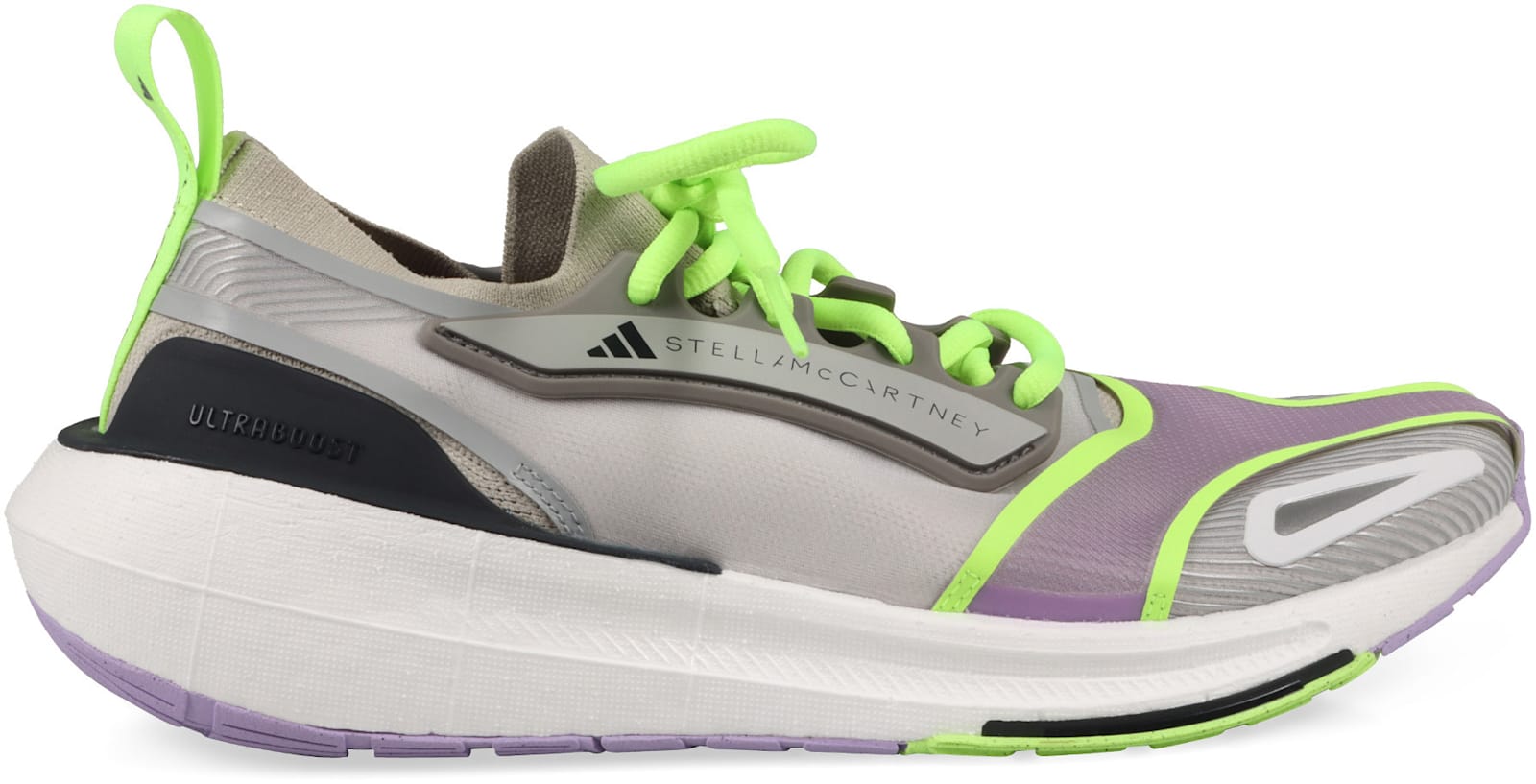 Adidas By Stella Mccartney Performance Sneakers Featuring Neon Accents In Grey