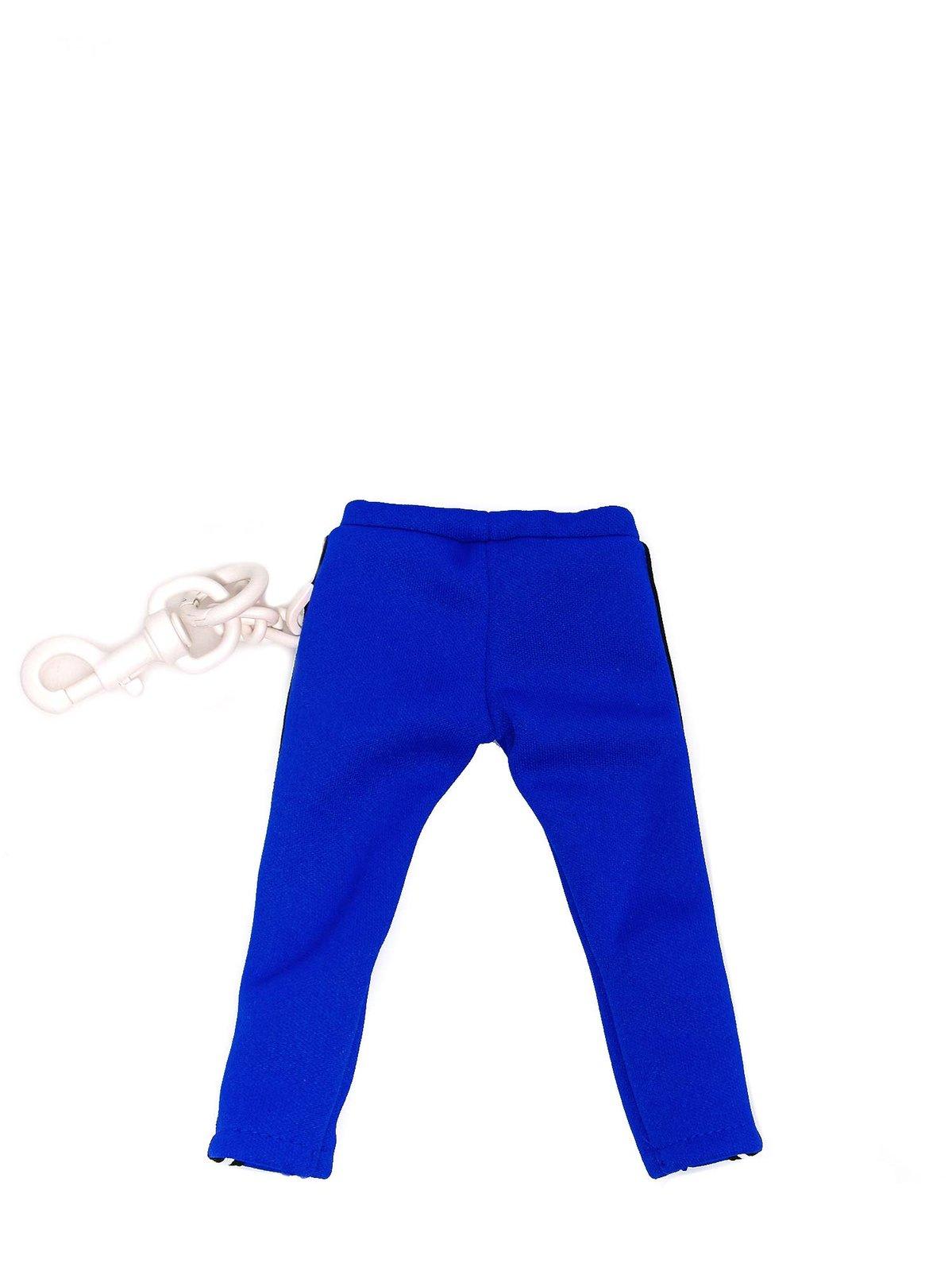 Shop Palm Angels Mini Track Pants Keyring In Blue