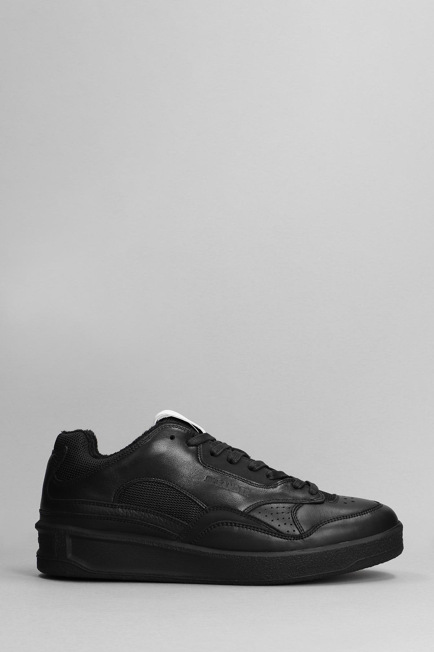 Jil Sander Sneakers In Black Leather