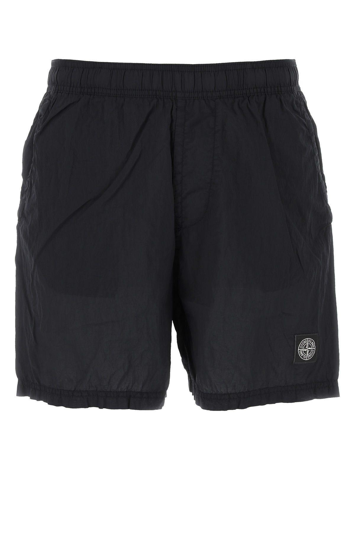 STONE ISLAND MIDNIGHT BLUE NYLON SWIMMING SHORTS