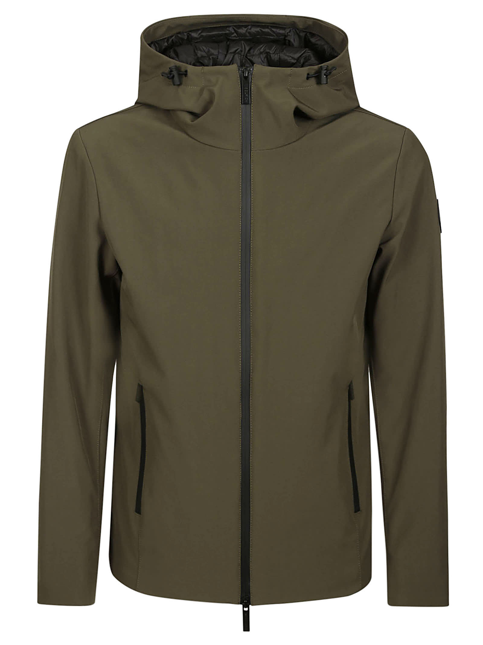 Woolrich Pacific Jacket In Soft Shell In Dark Green