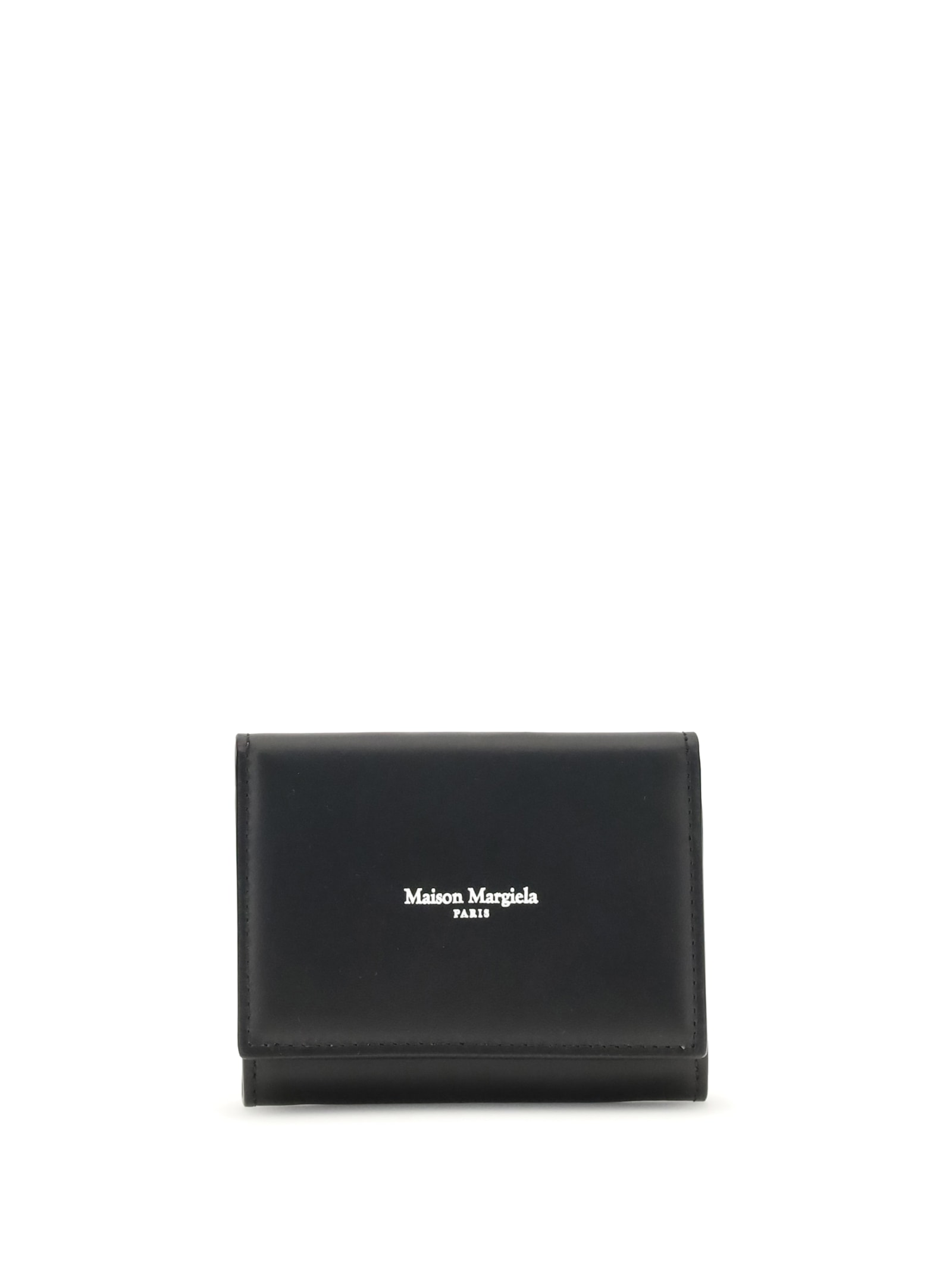 Maison Margiela Leather Wallet In Black