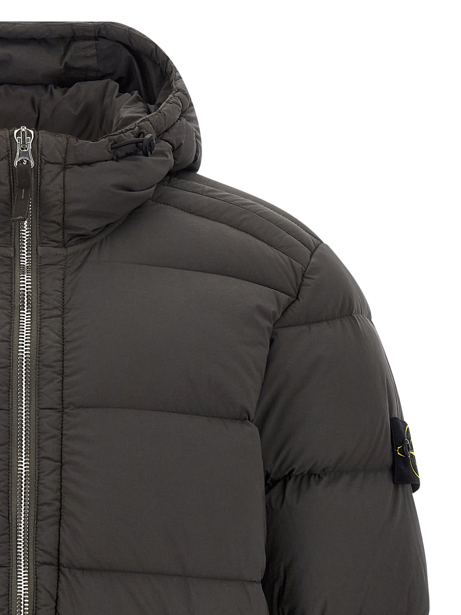 Stone Island 4100040 Seamless Tunnel Nylon Down-tc Down Jacket In Gray