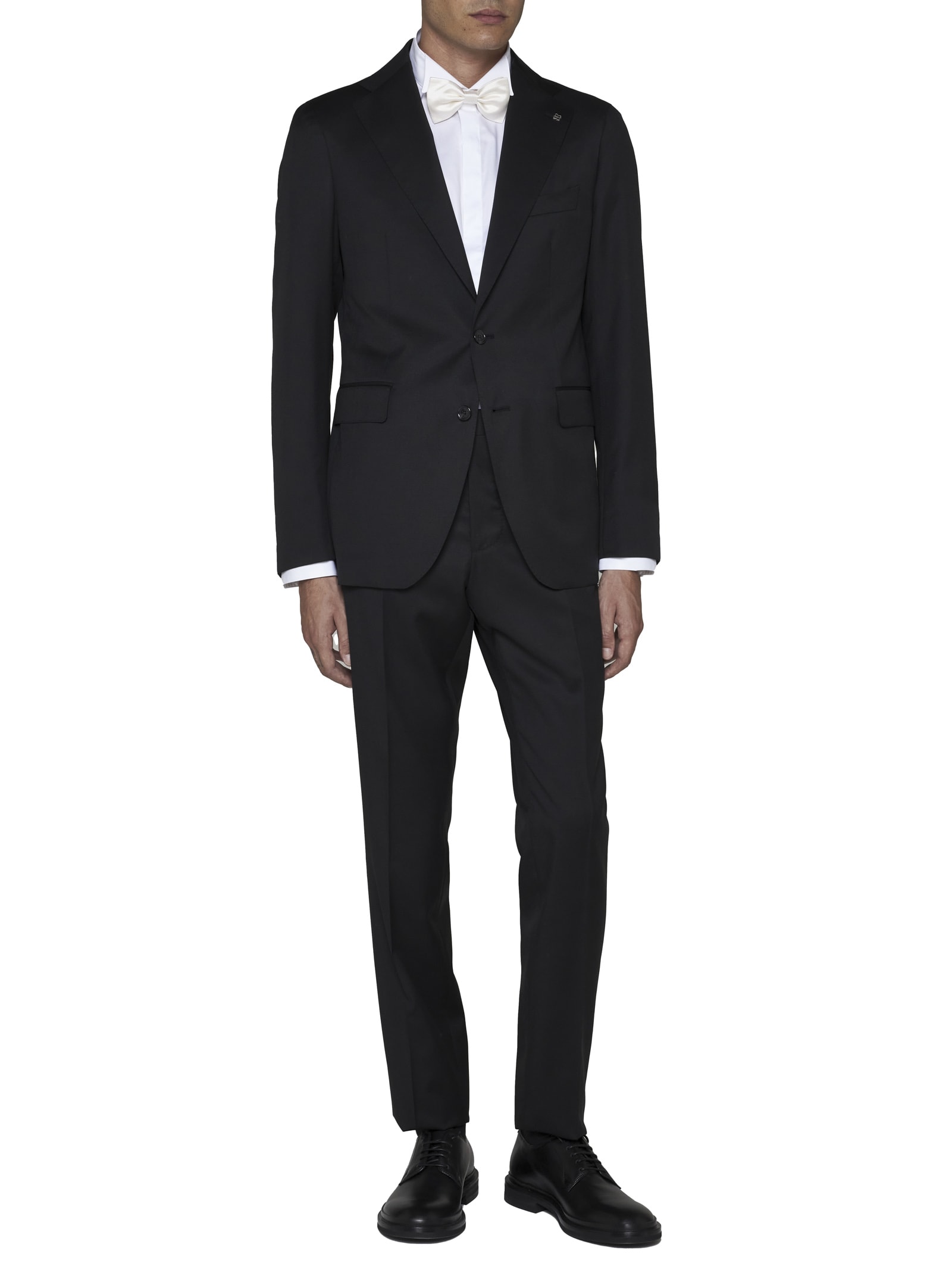 Shop Tagliatore Suit In Black