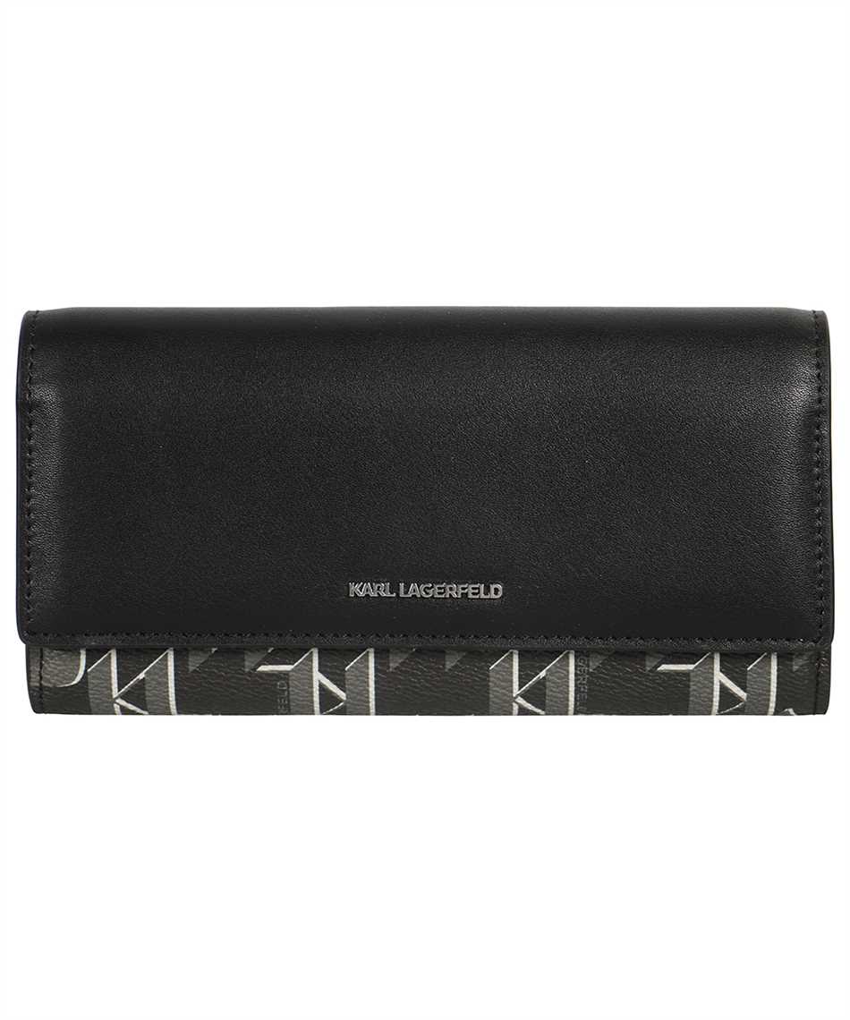 Karl Lagerfeld All-over Logo Wallet In Black