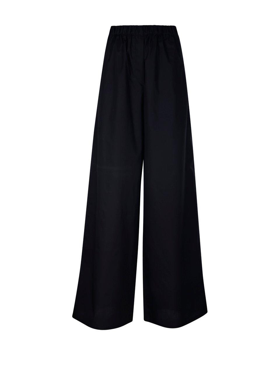 Shop Max Mara High Waisted Wide-leg Trousers  In Black