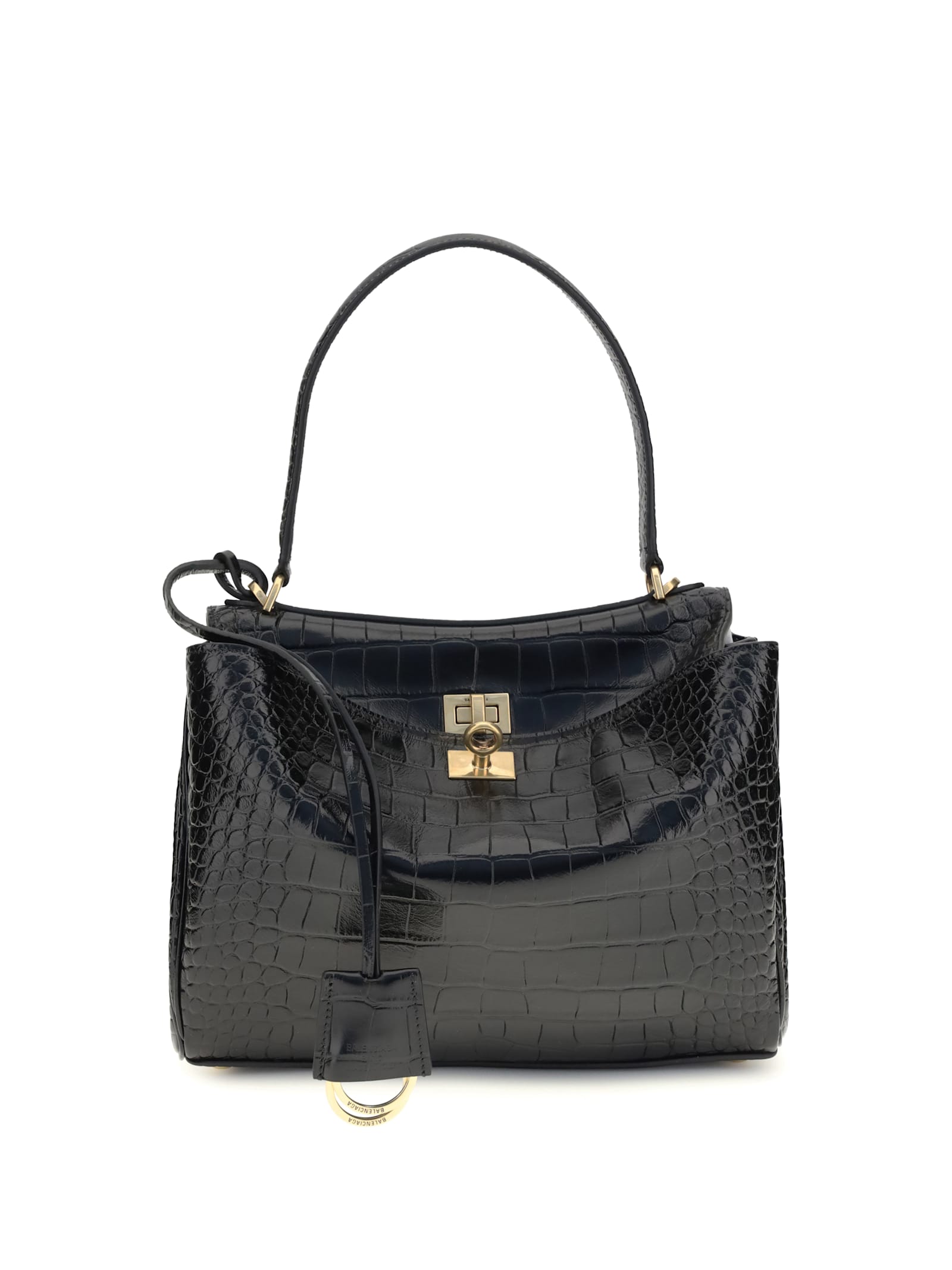 Rodeo Shoulder Bag In Crocodile-print Leather