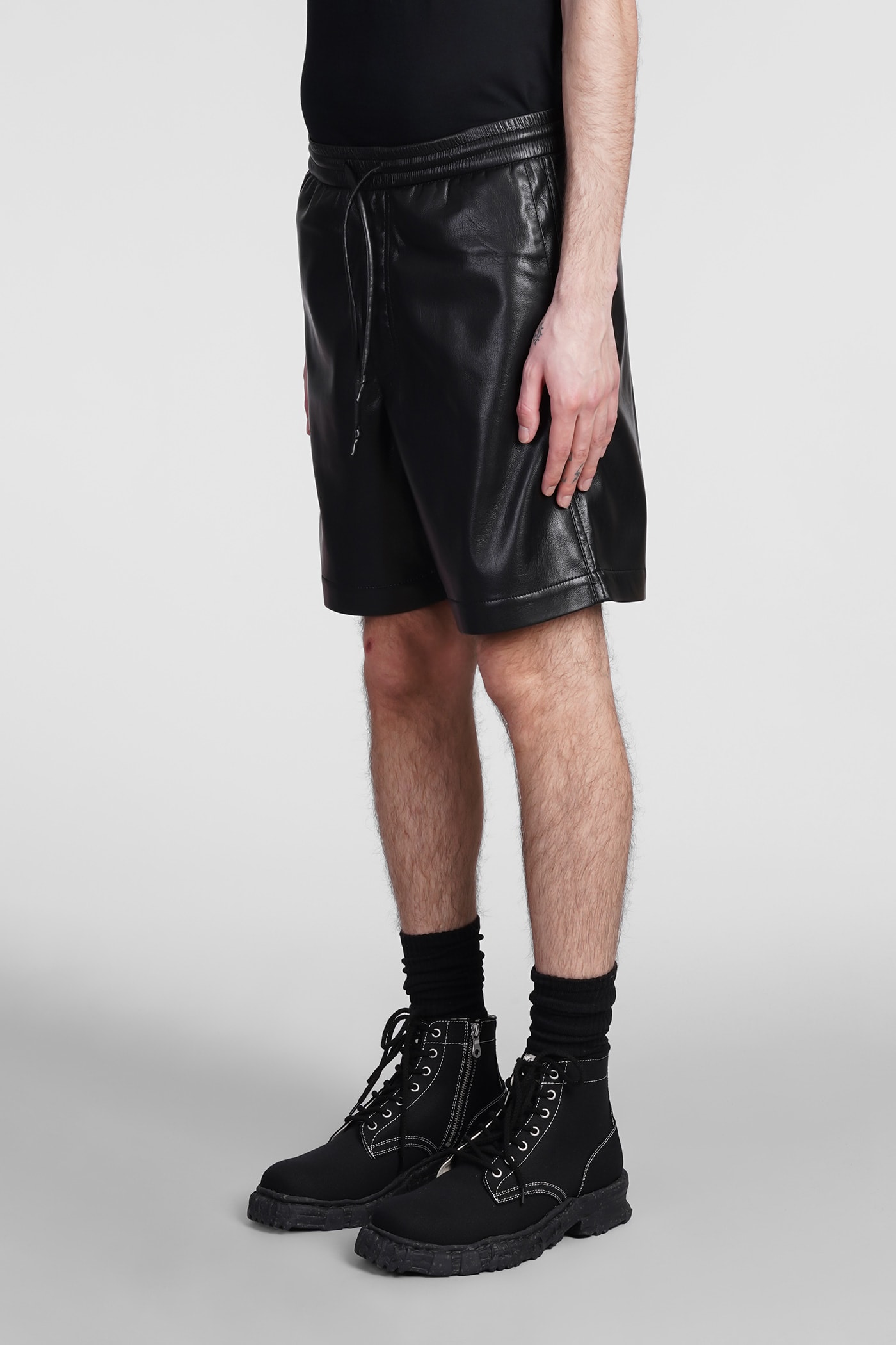 Shop Nanushka Shorts In Black Polyester