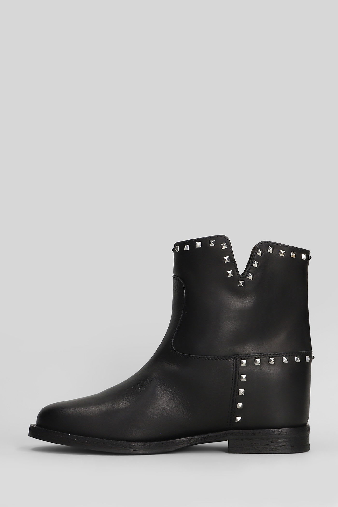 Via Roma 15 25mm Stud-embellished Leather Boots In Multi