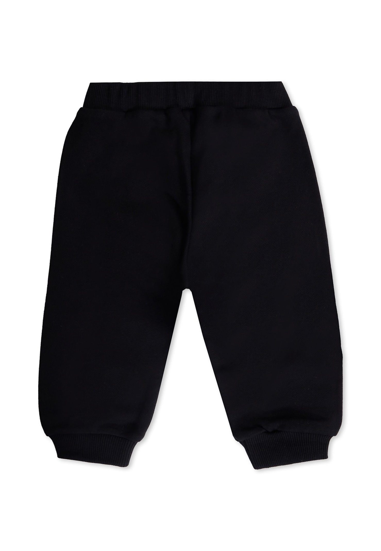 Balmain Black Trousers For Babykids With Logo In Black