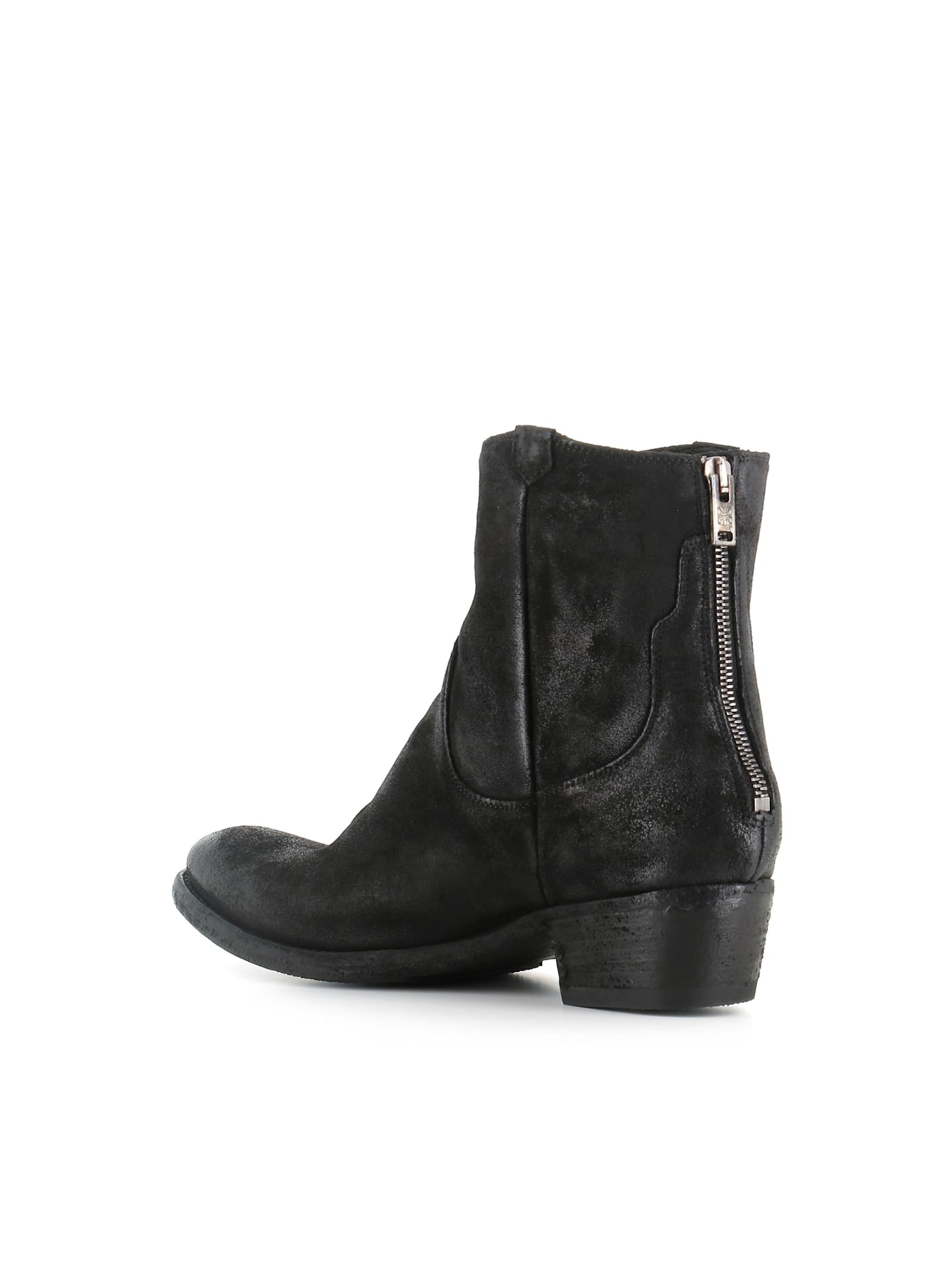 Pantanetti Leather Ankle Boots In Black