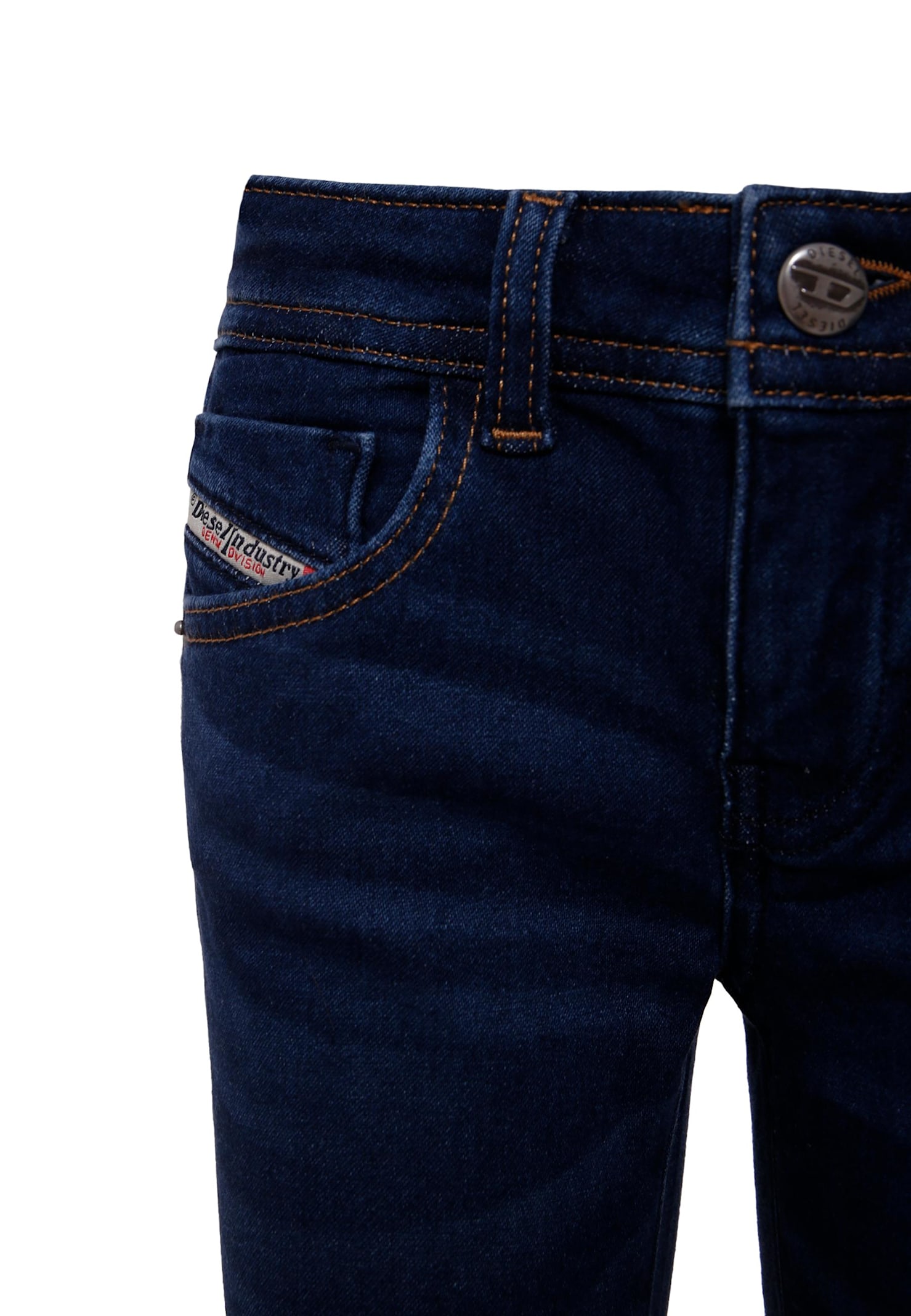 Diesel Denim Jeans For Girl With Logo In Blue