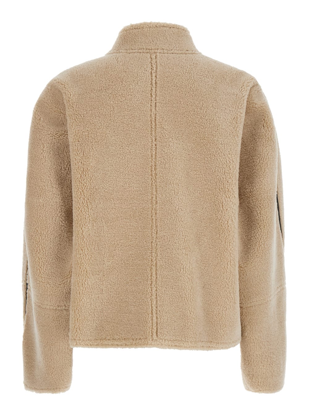 Shop Low Classic Short Shearling Reversible Coat In Beige