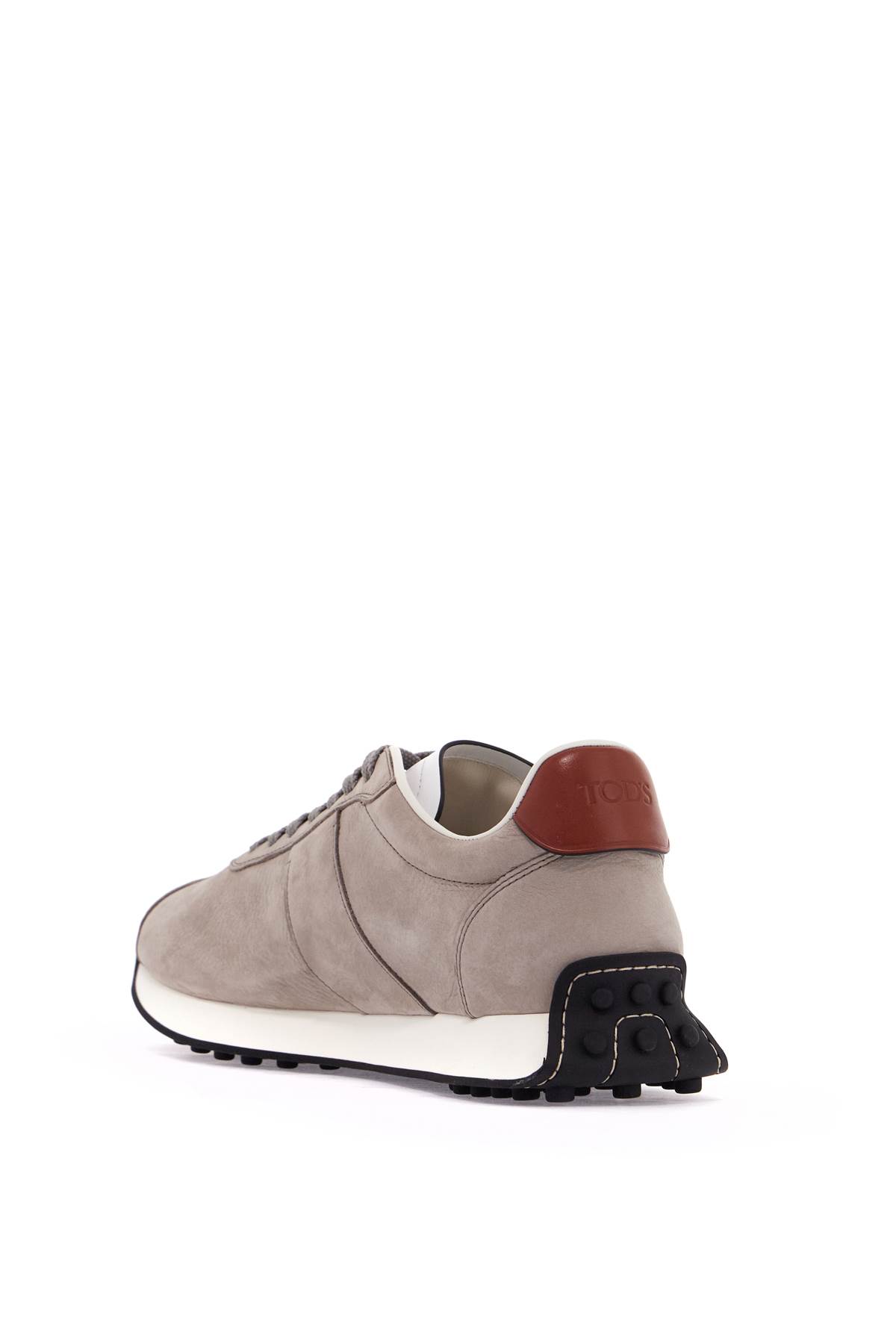 Shop Tod's Vintage Leather T Sneakers In 8 In C416(sasso Sc)+b001(bianco)+s008(bruciato Sc) (grey)