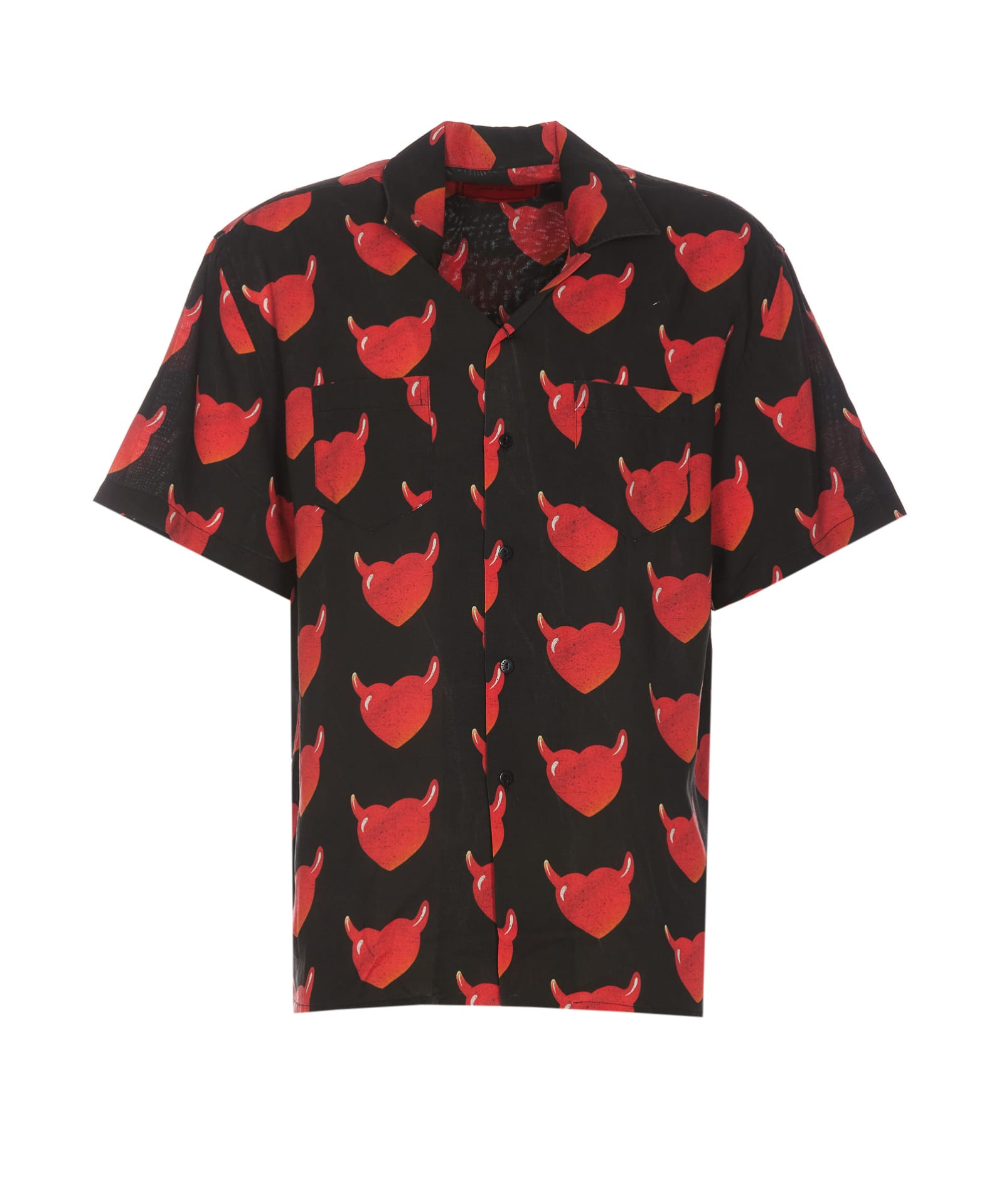 Shop Vision Of Super Vos Hearts Shirt In Black