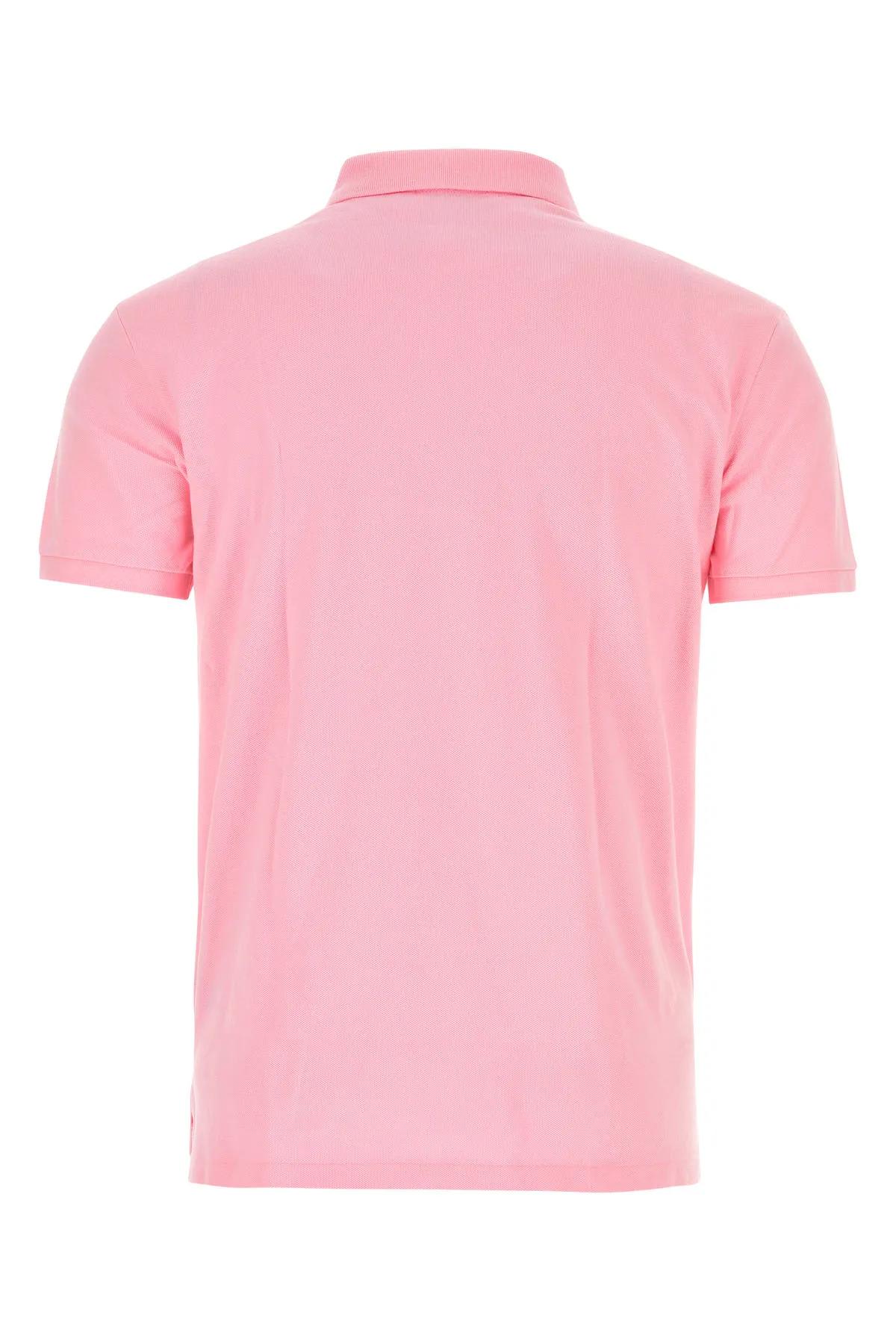 Shop Ralph Lauren Pink Piquet Polo Shirt In Carmel Pink