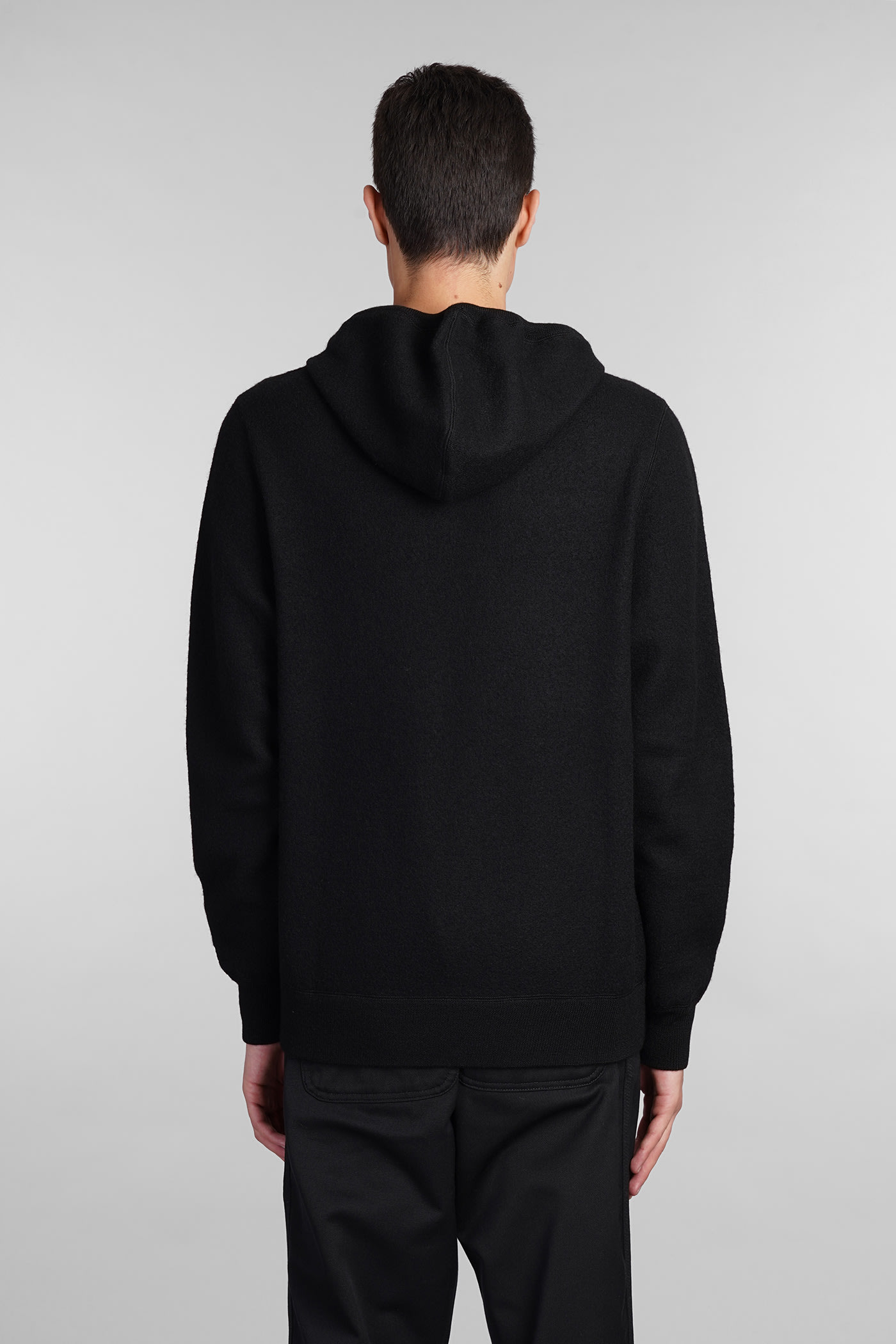 Shop Mc2 Saint Barth Jake Hood Knitwear In Black Wool