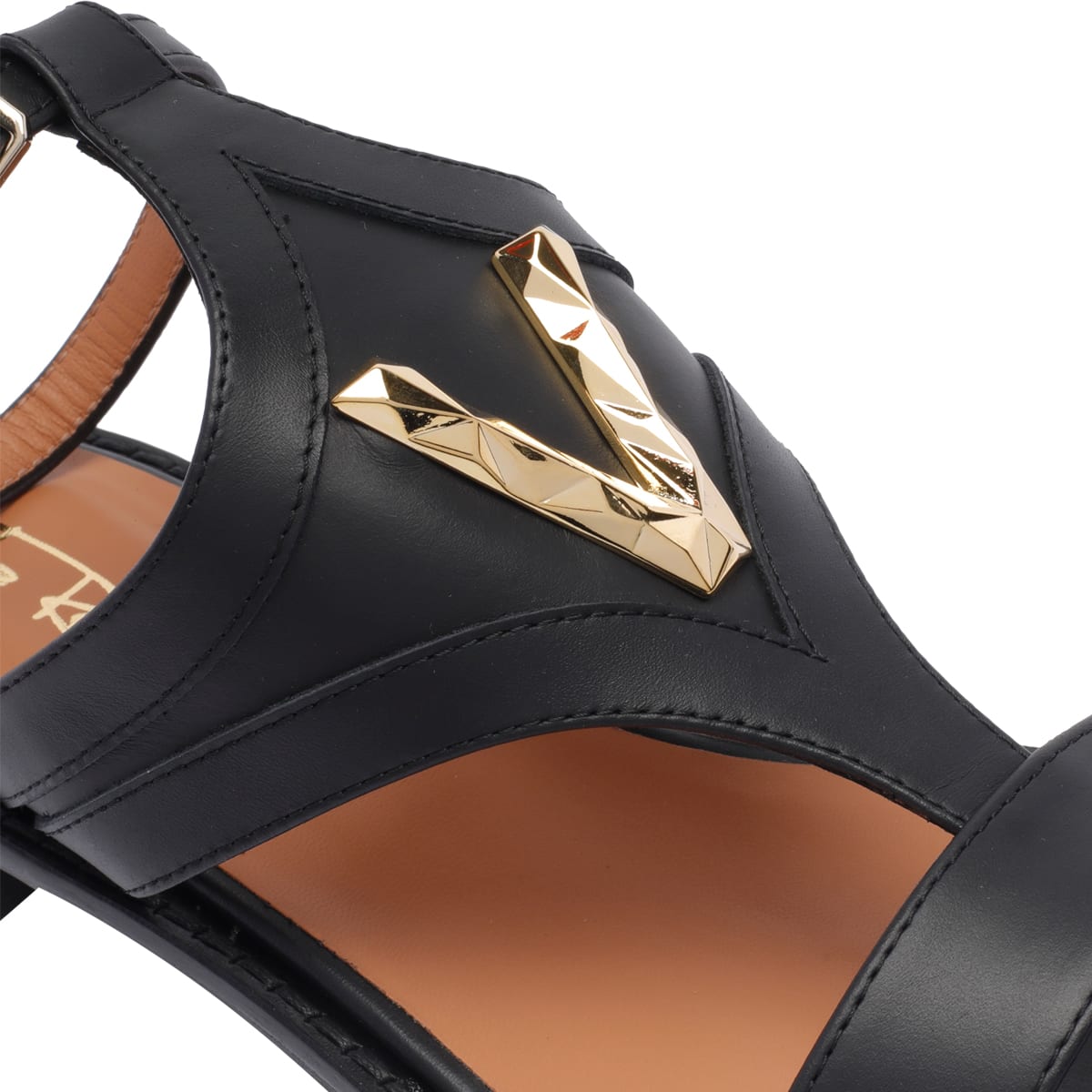 Via Roma 15 Strappy Sandals In Black