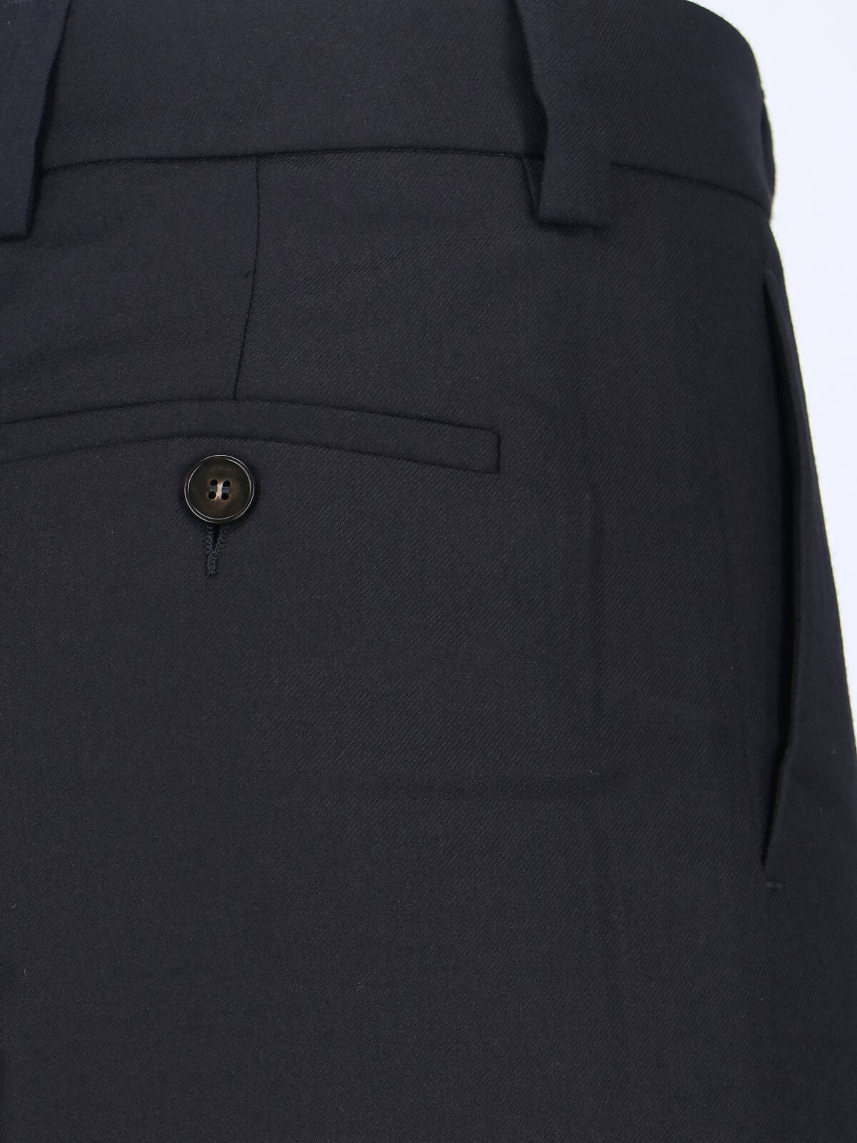 Incotex Wide Leg Trousers Button Detail In Black