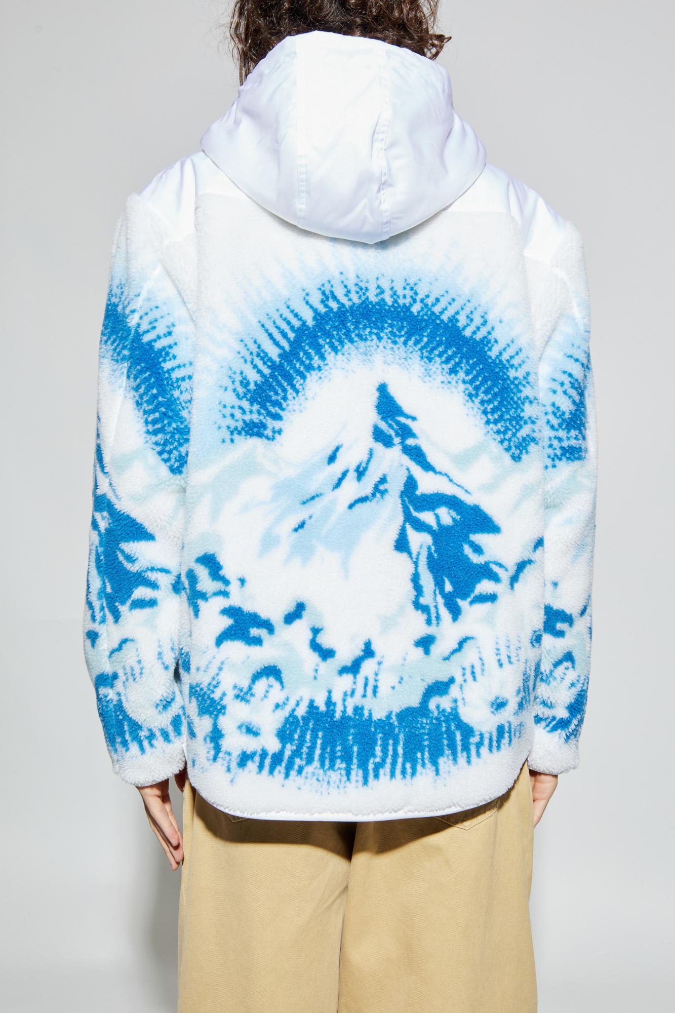 Casablanca Zip-up Hooded Casual Jacket In Blue