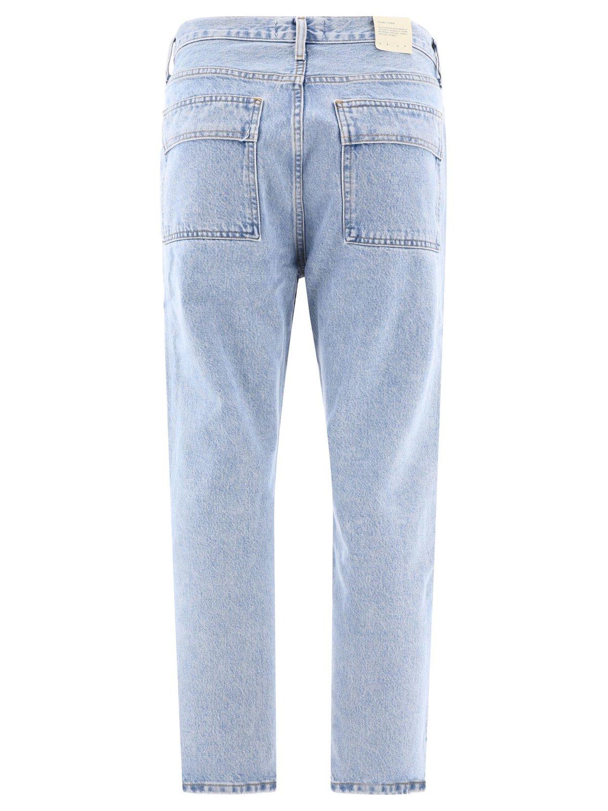 Shop Agolde Cooper Pocket Detailed Jeans In Blue