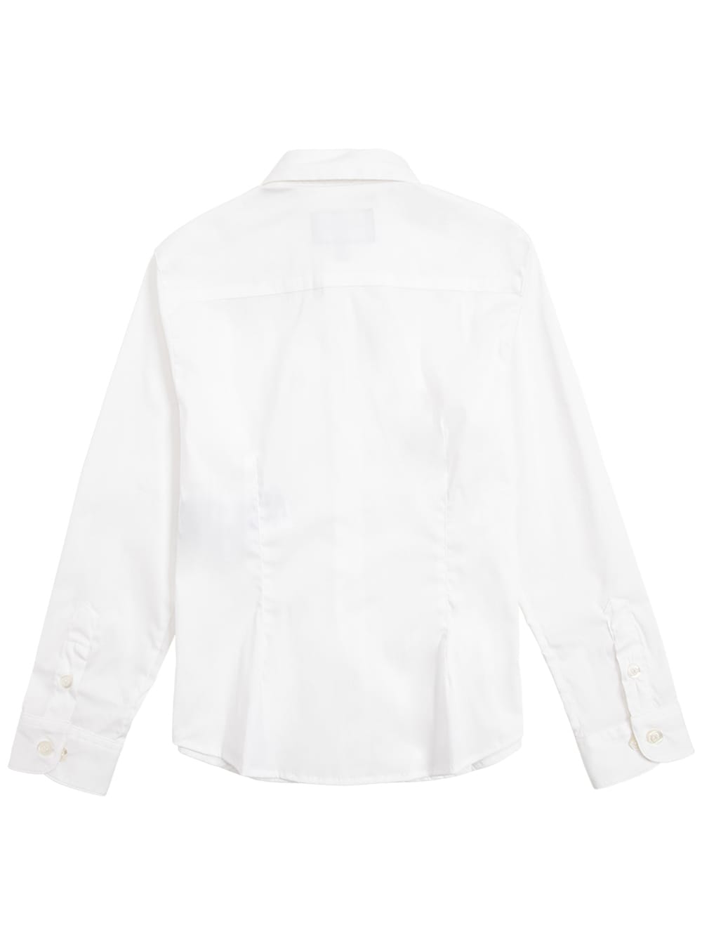 Shop Emporio Armani White Cotton Poplin Shirt In Bianco Ottico
