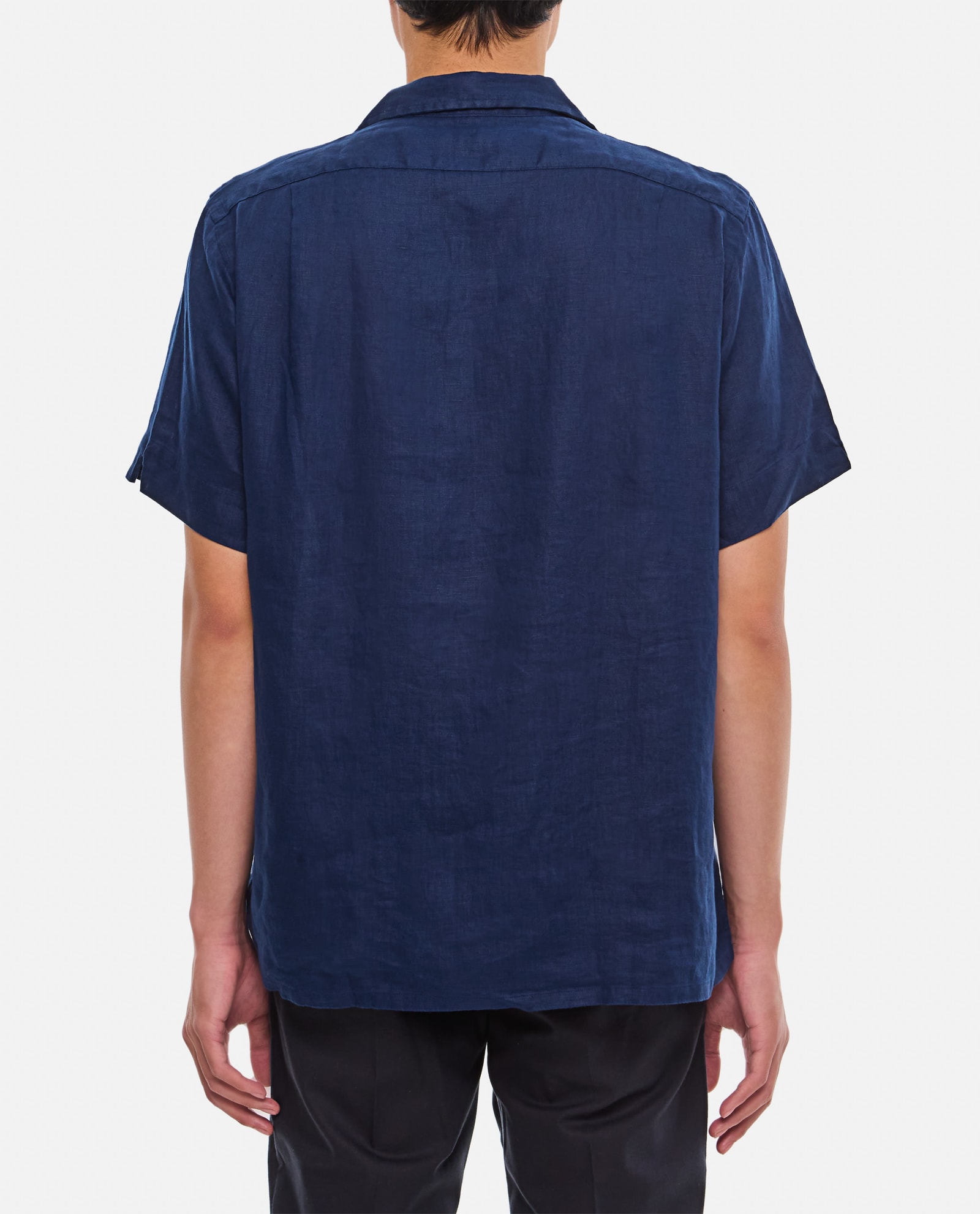 Shop Polo Ralph Lauren Linen Sport Shirt In Blue
