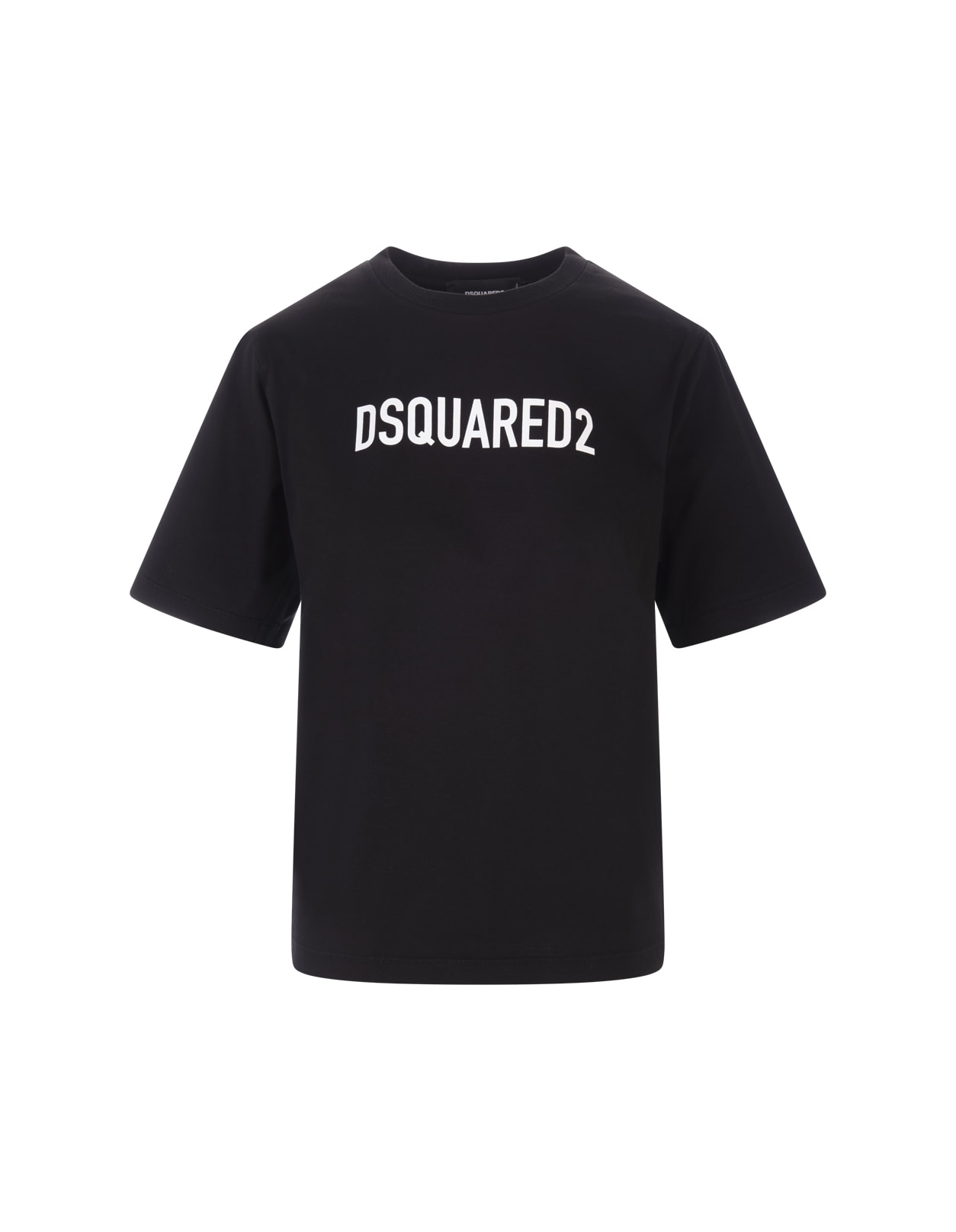 Dsquared2 Woman Black T-shirt With Logo