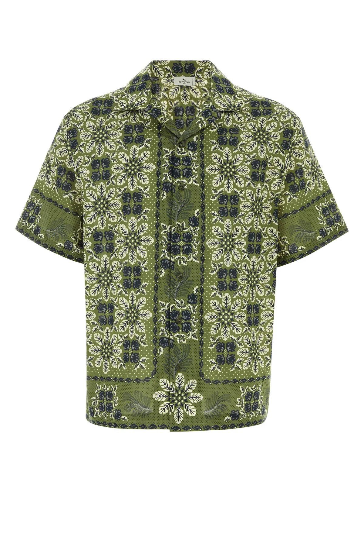 Shop Etro Printed Cotton Shirt In Fantasia