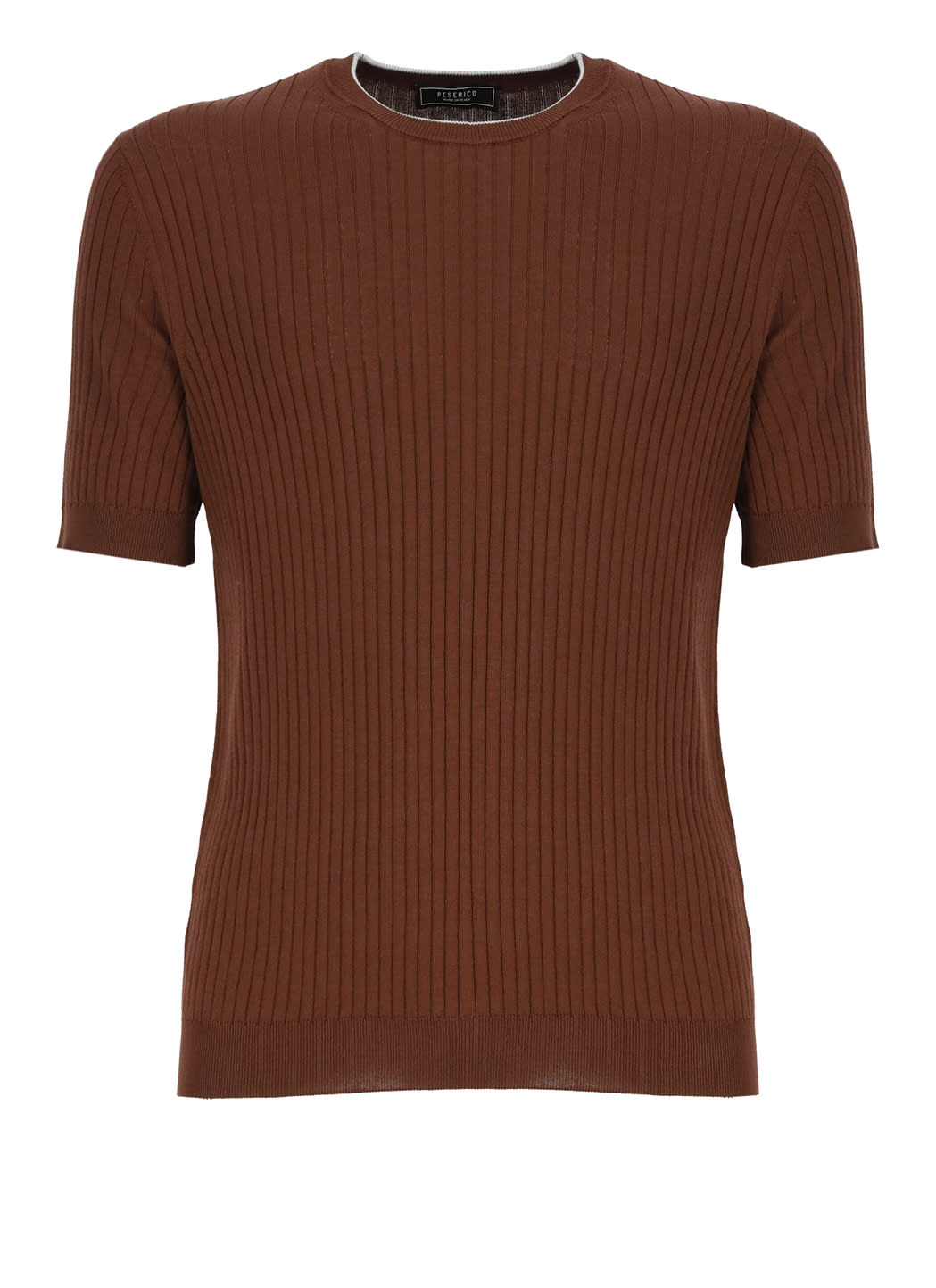 Shop Peserico Cotton T-shirt In Brown