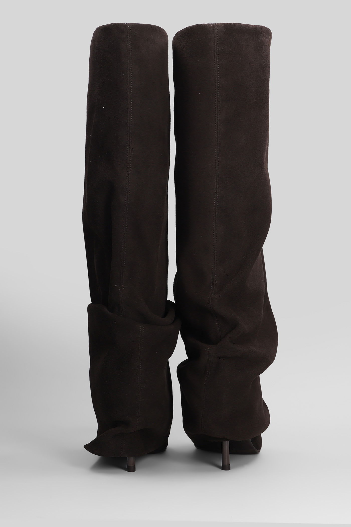 Le Silla Andy High Heels Boots In Brown Suede In Brown